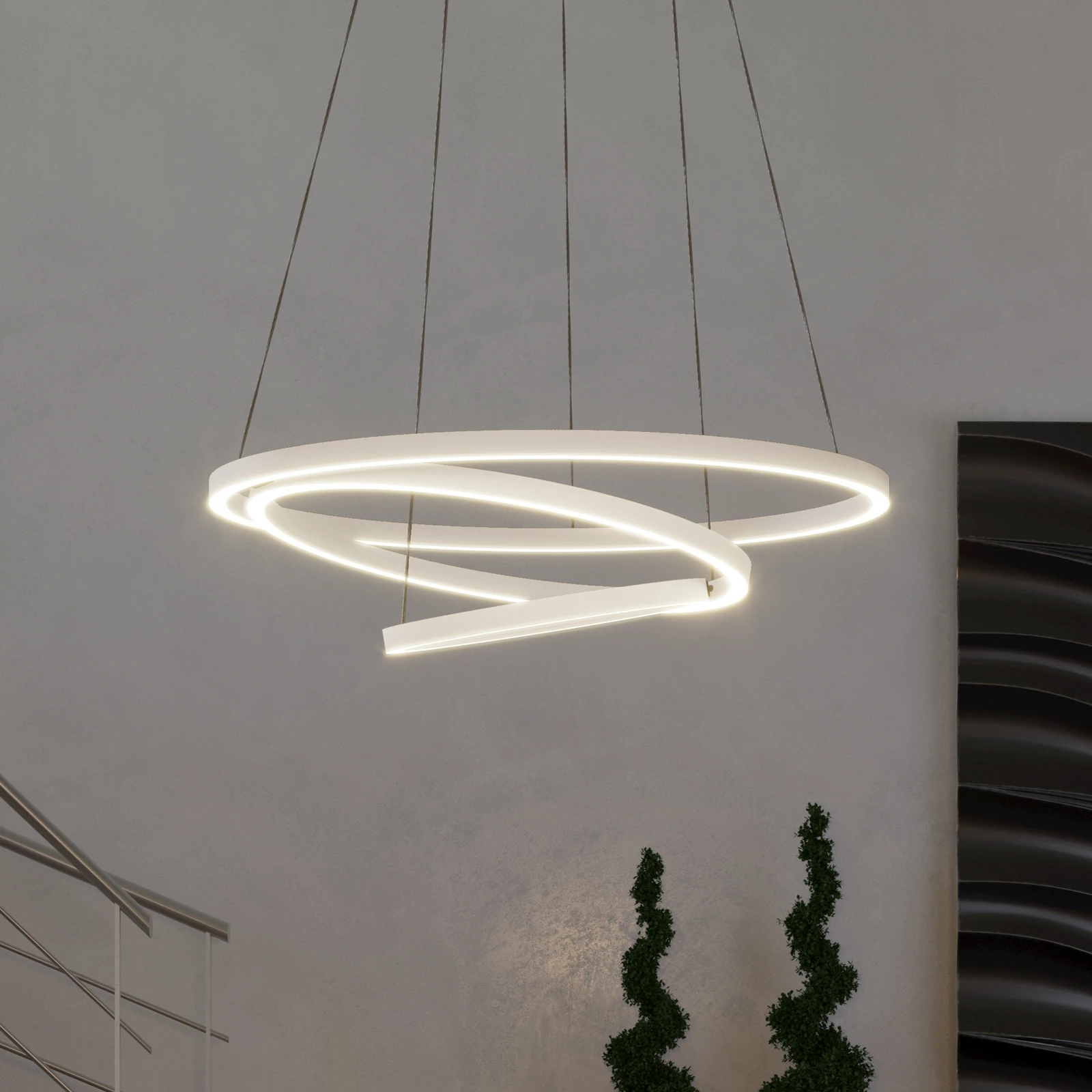 EGLO connect Lobinero-Z LED-Hängelampe, weiß