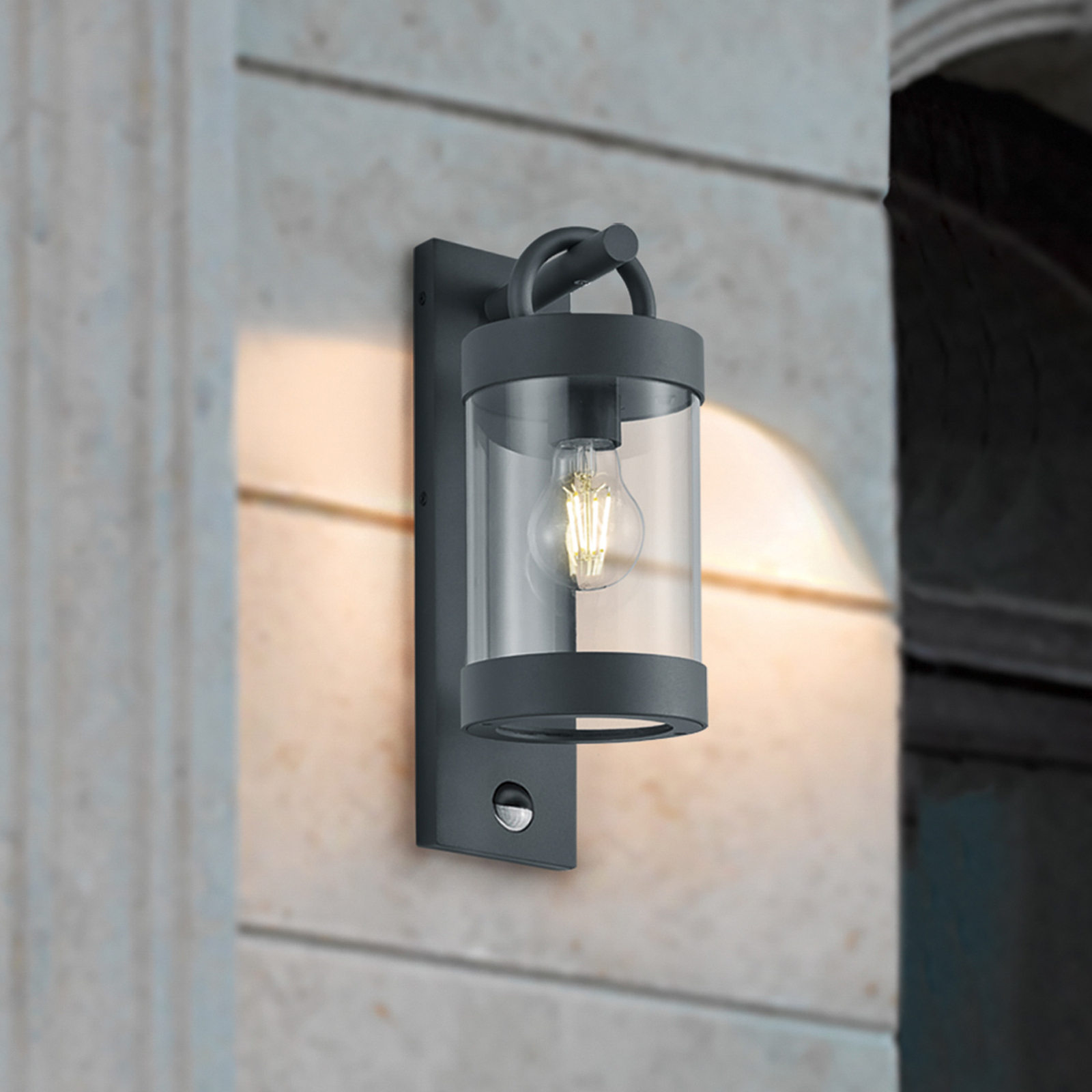 Außenwandlampe Sambesi mit Bewegungssensor