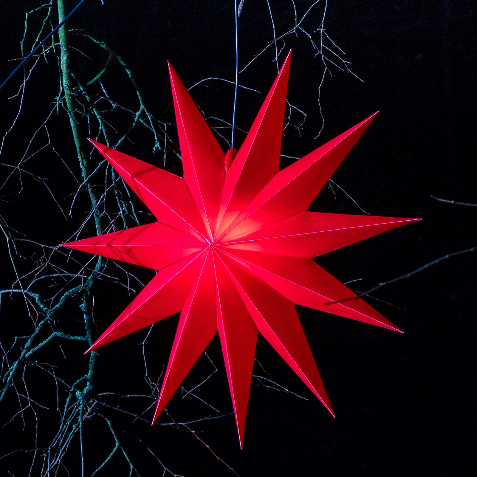 Žvaigždė "Jumbo", išorinė, su 11 taškų, Ø 100 cm, raudona