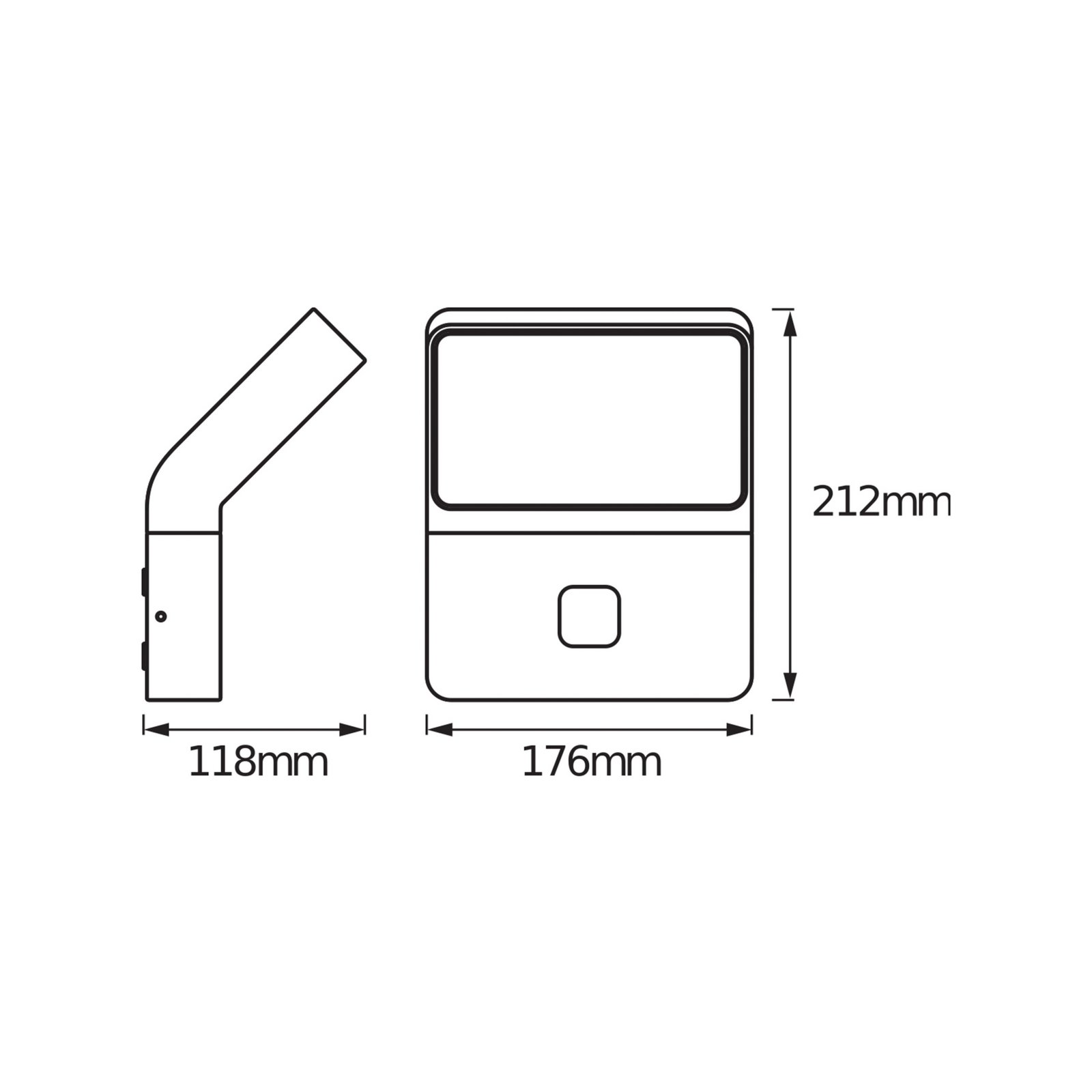 Applique murale extérieure à capteur LED OSRAM ENDURA STYLE WIDE gris foncé