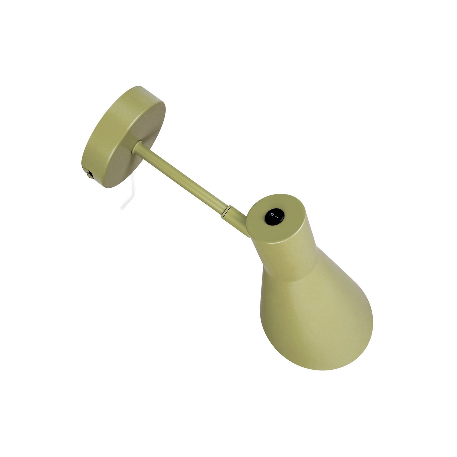 Dyberg Larsen Vägglampa DL12, grön, kabel, E27, metall Dyberg Larsen Vägglampa DL12, grön, kabel, E27, metall