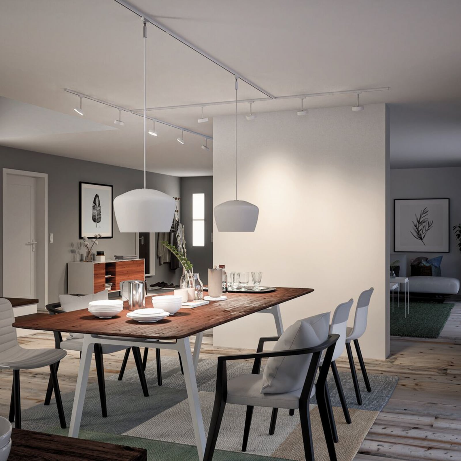 Paulmann URail voeding midden, signaalwit, max. 1000 W