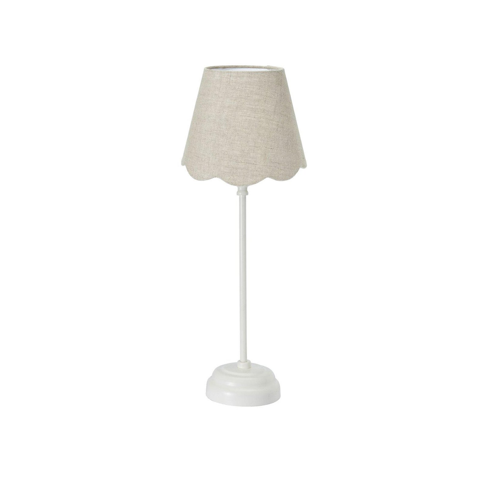 PR Home Tischlampe Lottie Jasmine Leinen beige/altweiß Ø21cm