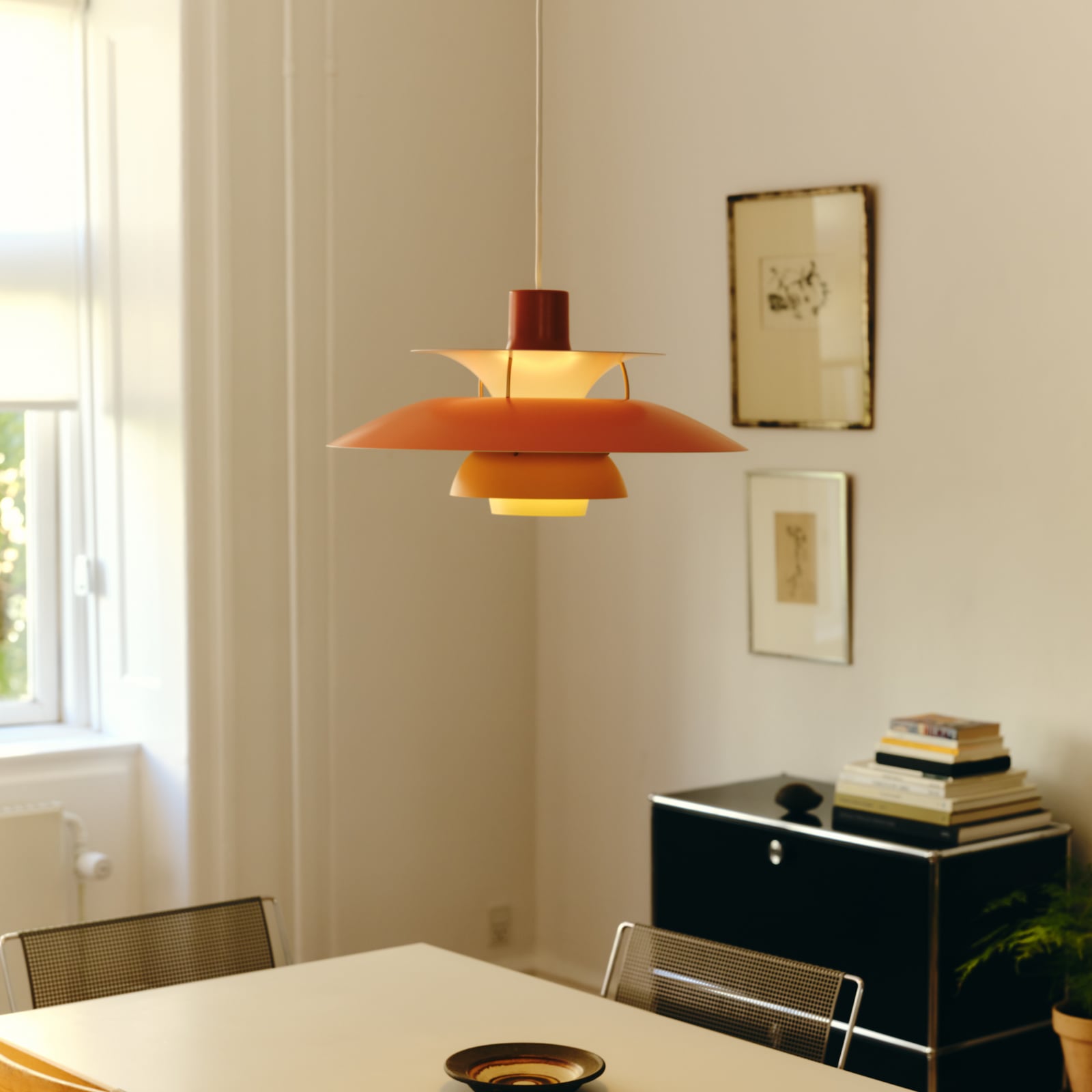 Louis Poulsen PH 5, lampa wisząca, pomarańczowa