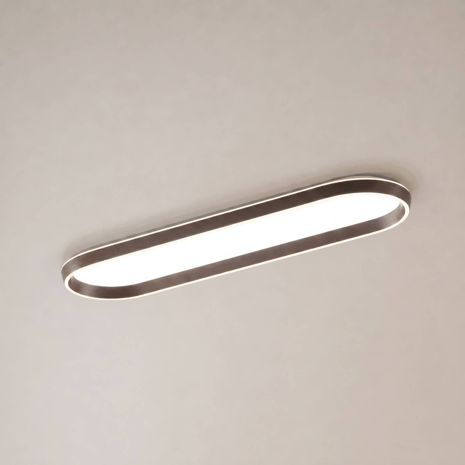Lampa sufitowa LED Lucande Rylan, 112 cm, brązowa, ściemniana, CCT