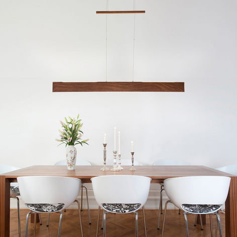 LED-Hängeleuchte Madera, Up/Downlight, Holz-Optik