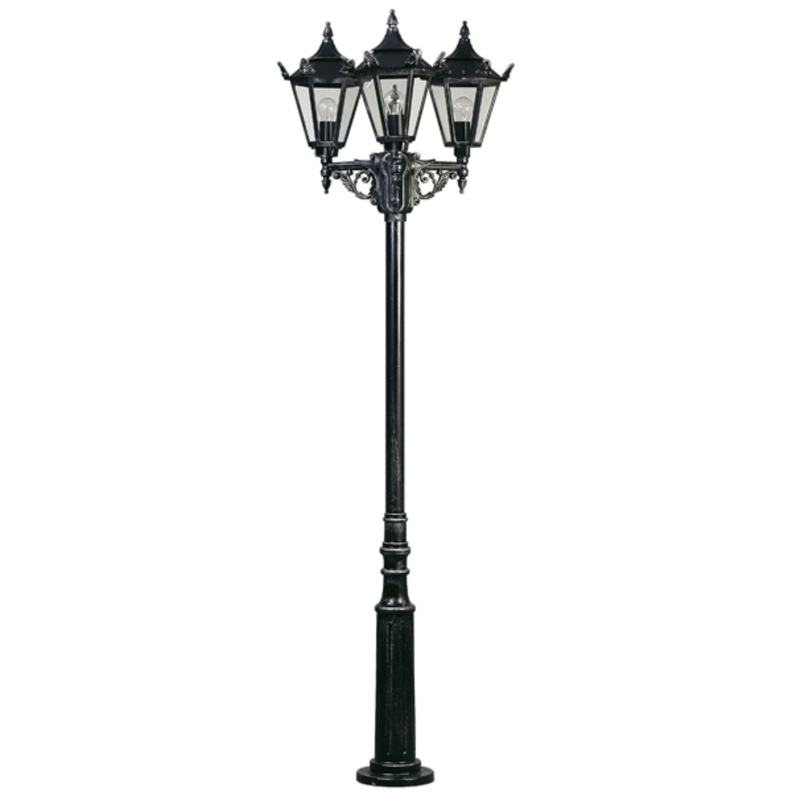 Country house lamp post 756 S, three-bulb