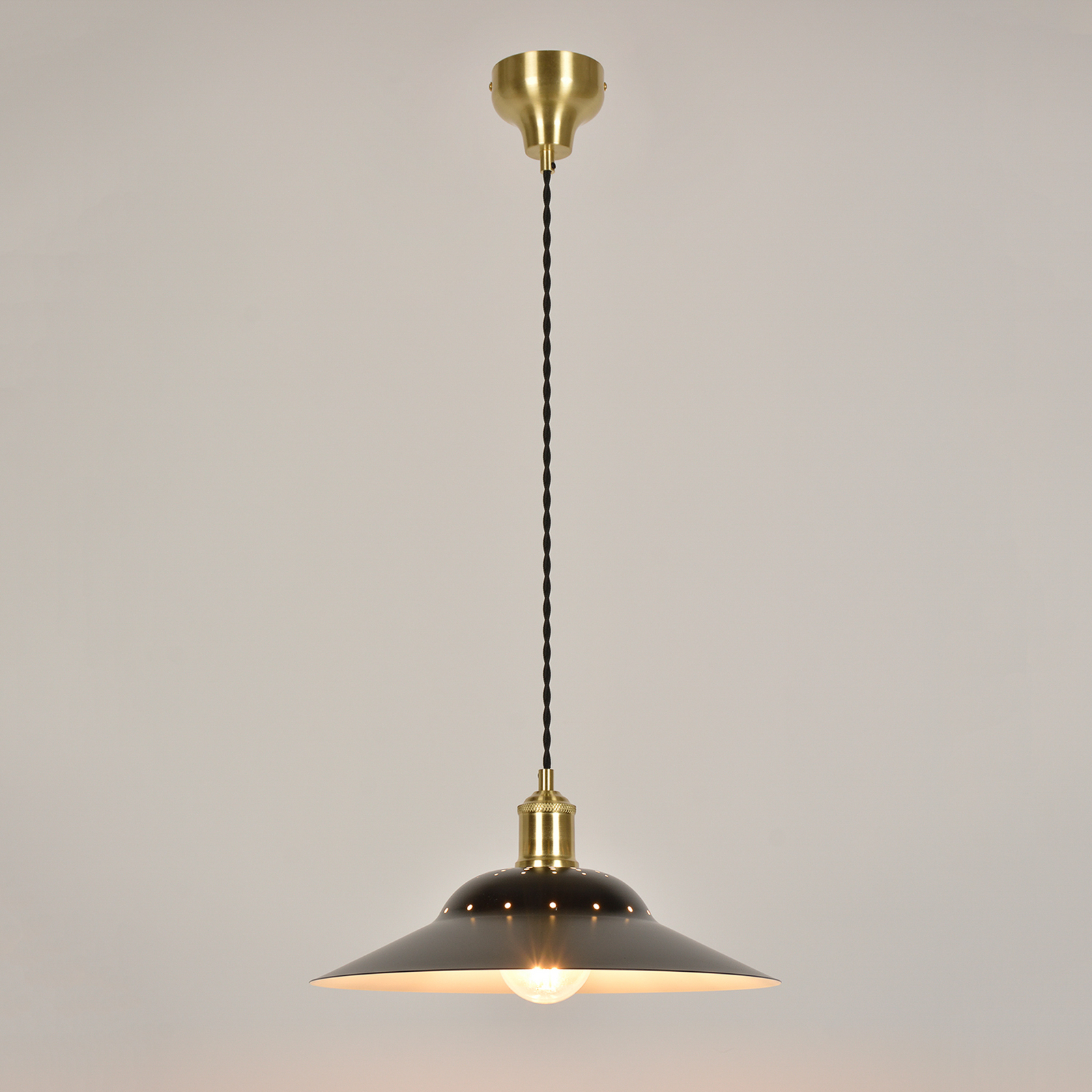 Louise viseća svjetiljka, mat crna, Ø 38 cm - Corep SAS Louise viseća svjetiljka, mat crna, Ø 38 cm - Corep SAS