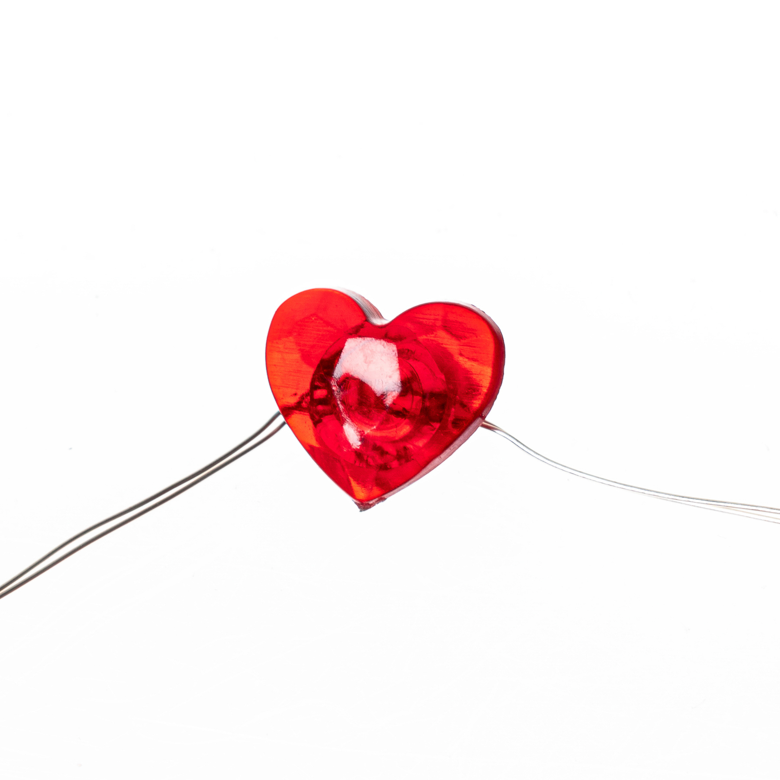 Lindby LED lichtketting Titciana, hart, Valentijnsdag, 320 cm