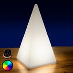 Akkubetriebene RGB-LED-Pyramide f. außen