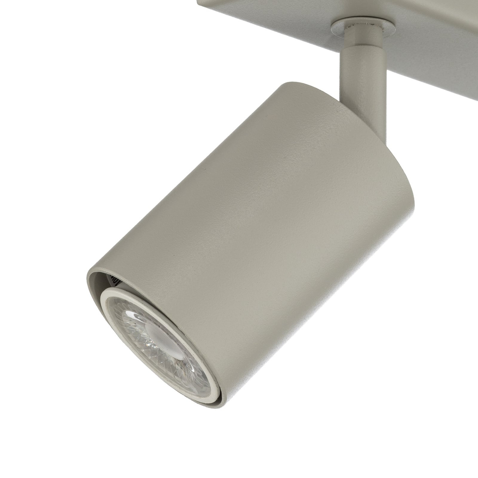 Тавански прожектор Zoom, 5-пламъчен, сиво-бежов, стомана, GU10