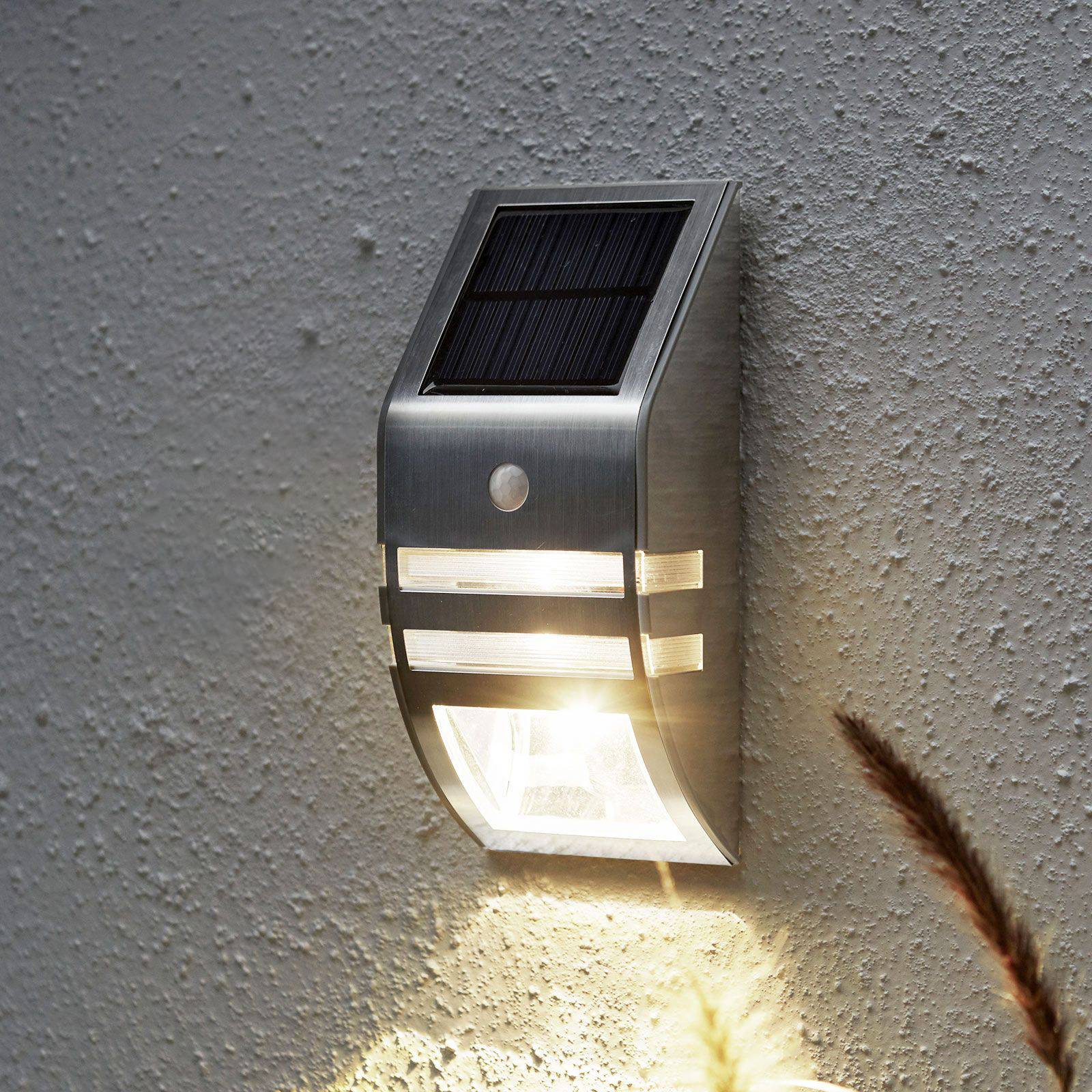 Soldrevet LED-vegglampe Wally bevegelsessensor