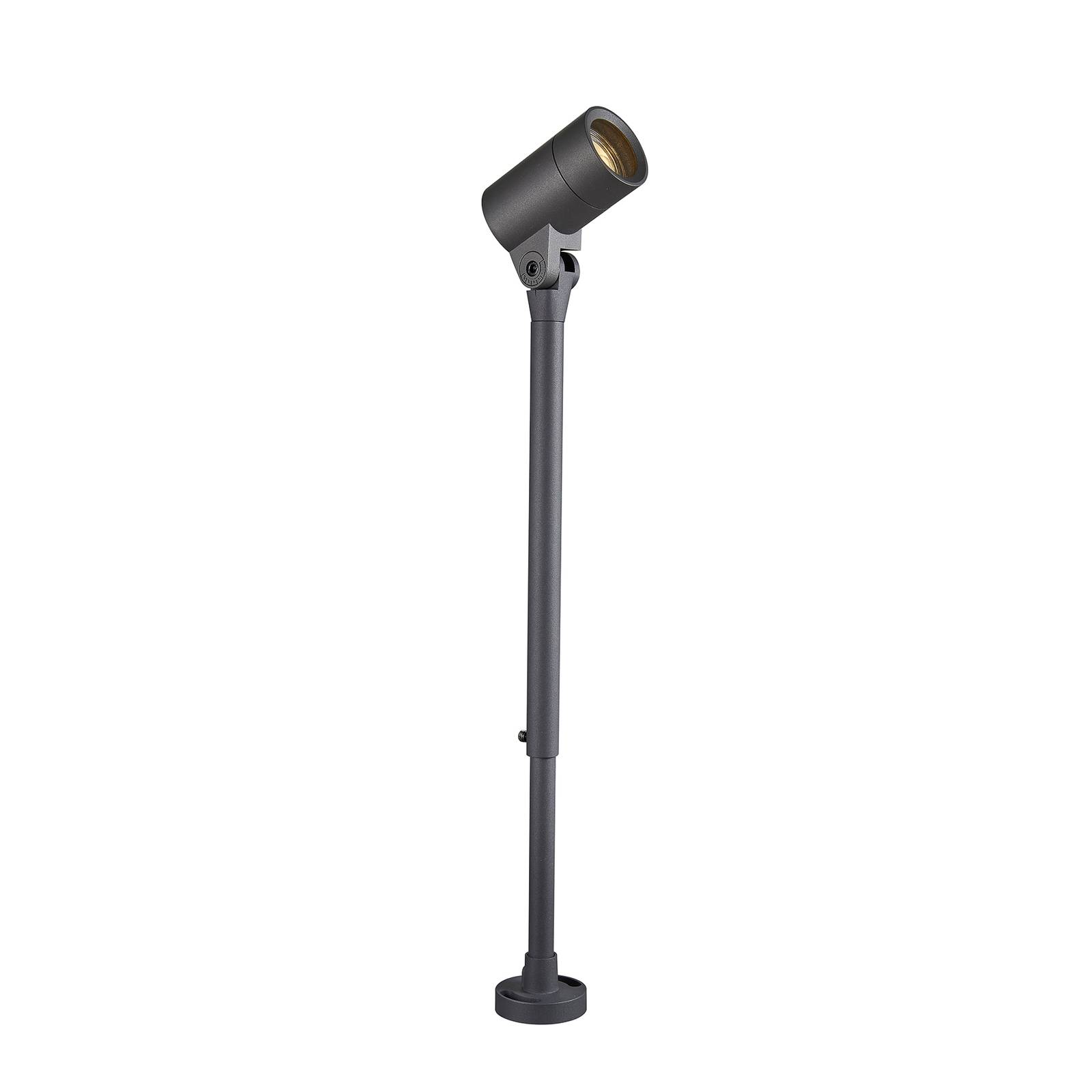 Arcchio Hemmani foco de exterior, altura regulable, aluminio fundido, vidrio, GU10, 10 W, anchura: 10 cm, altura: 59.8 cm