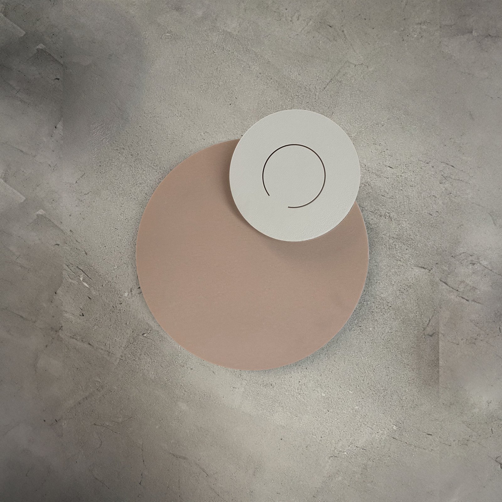 Knikerboker LED wall lamp DoppioZero, pink/white, Ø 30 cm