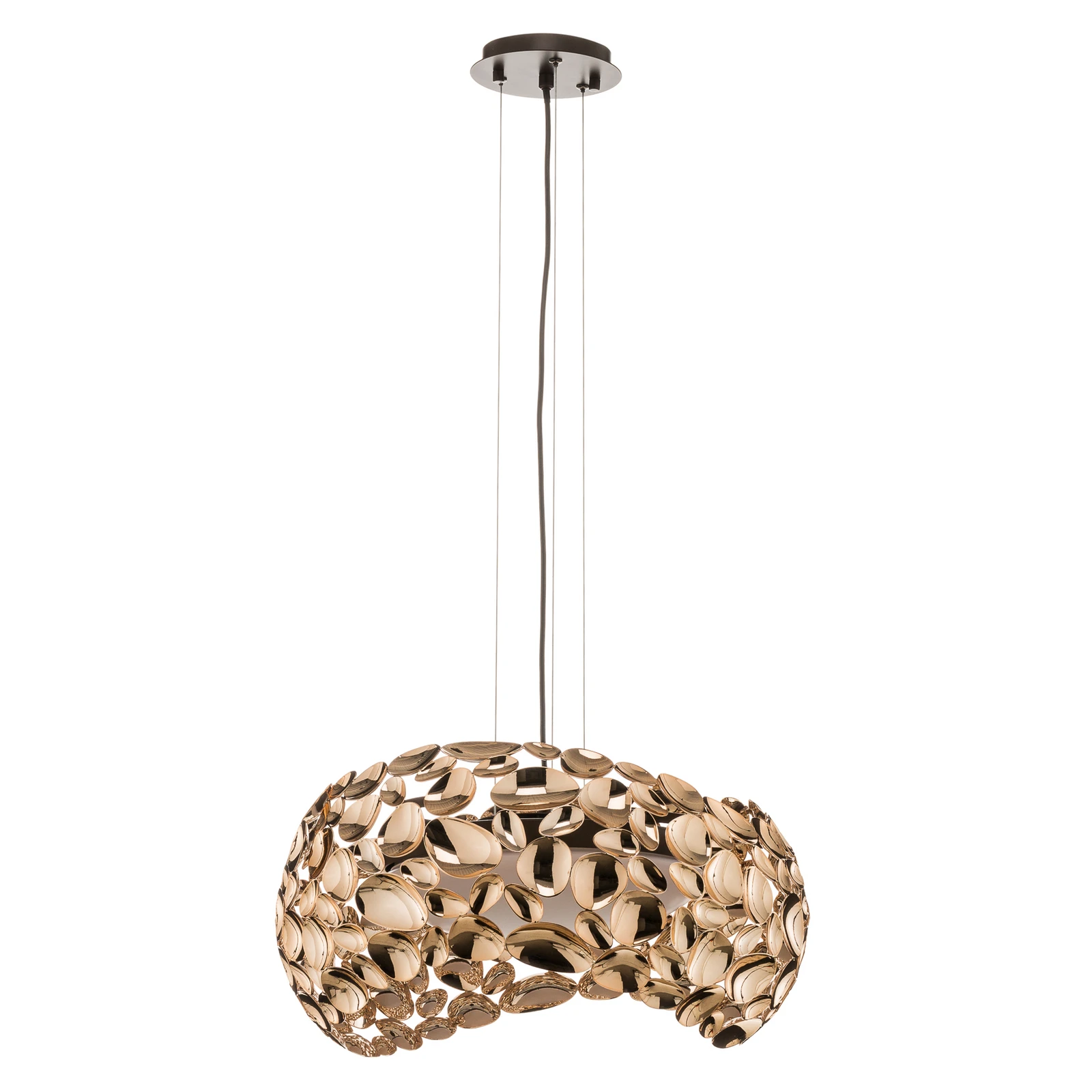 Suspension LED Narisa Ø 46 cm doré rosé/brune