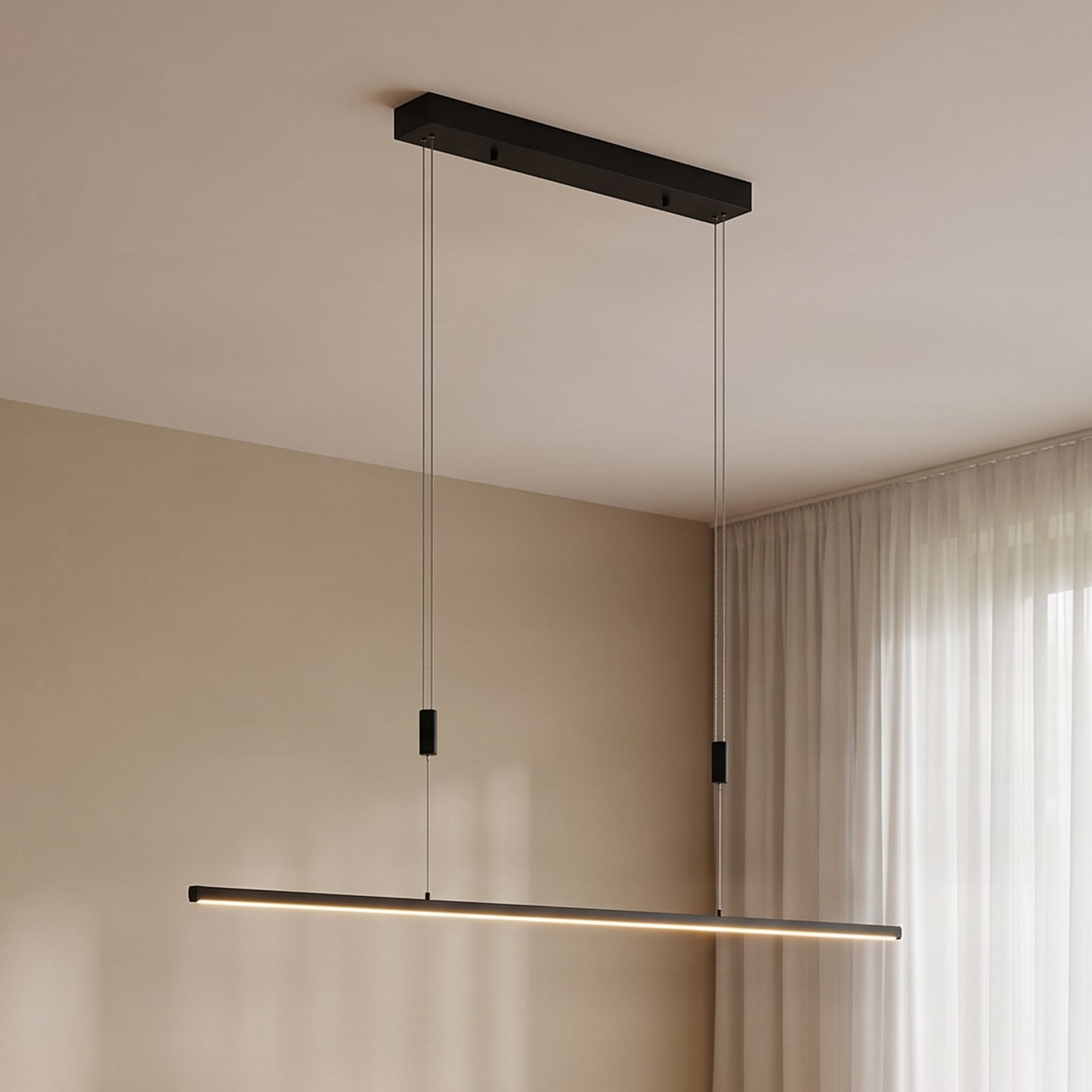 Závěsné světlo Stakato 6 LED L120 Black – Lucande