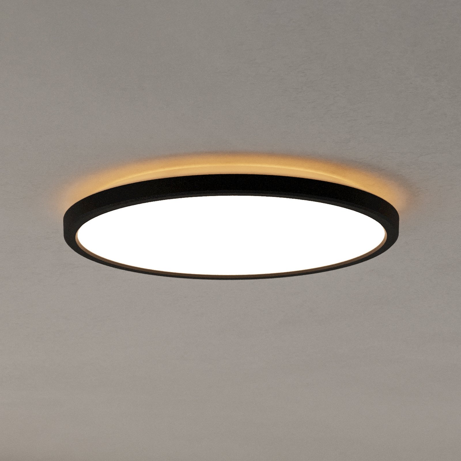 EGLO connect LED лампа за таван Rovito-Z, черна, Ø 30 cm