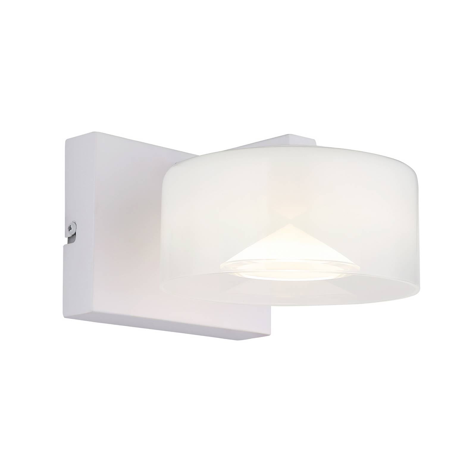 LED-Wandleuchte Belinda, weiß, Breite 15 cm, Glas