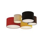 Laurenz 5 Plafond Red/Yellow - Lindby