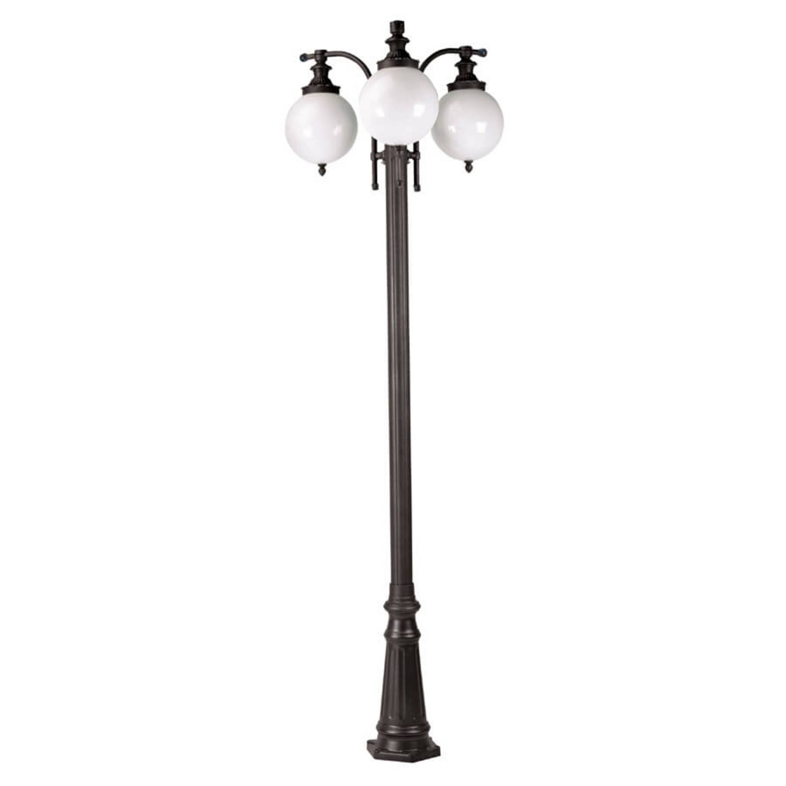 Lampadaire Madeira à 3 lampes anthracite