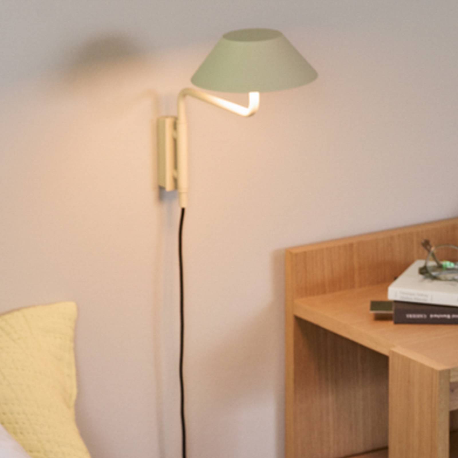  Hübsch Kinkiet Led Cover, Kolor Piaskowy, Głębokość 30 Cm, Metal 