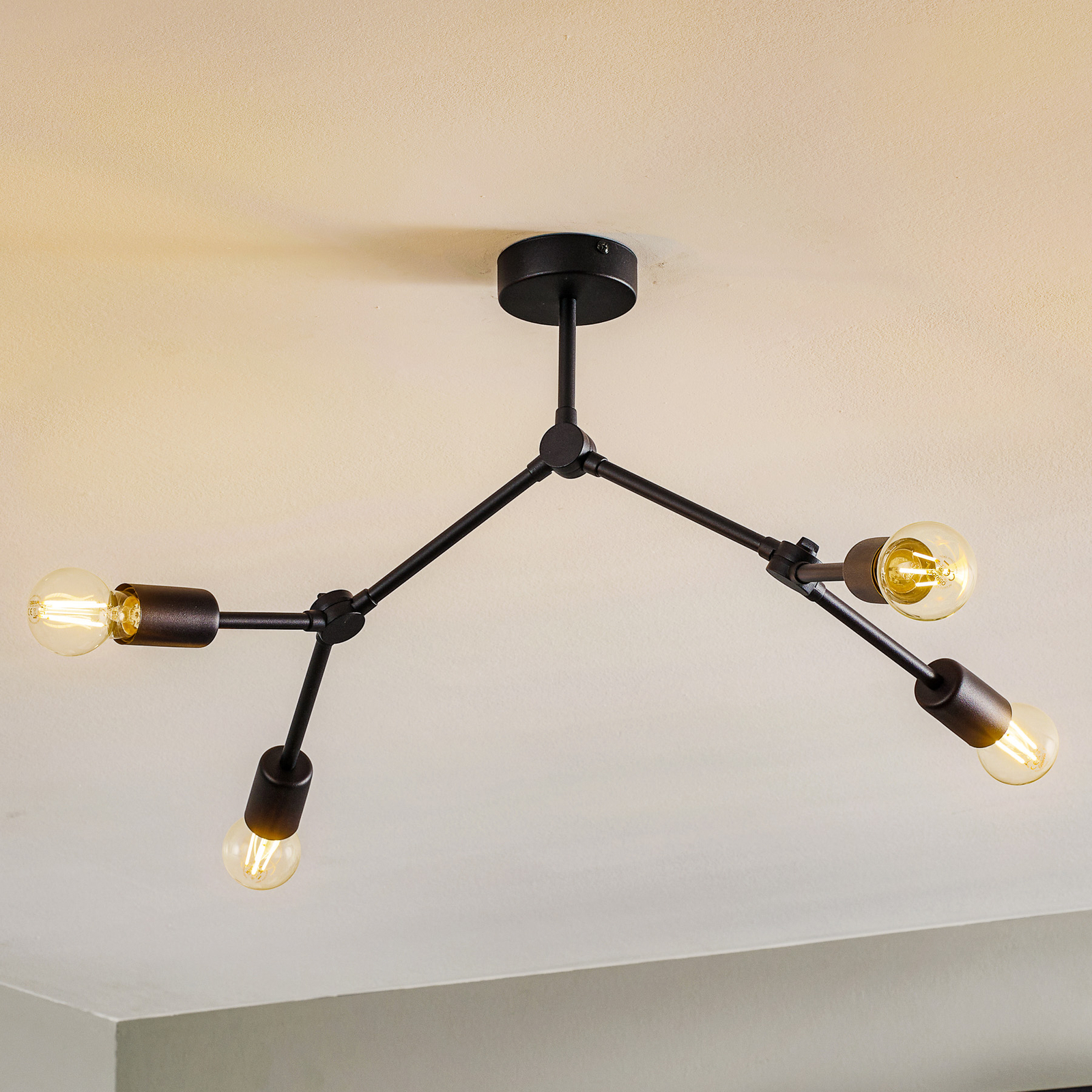Twig IV taklampe, justerbar, 4 lyskilder