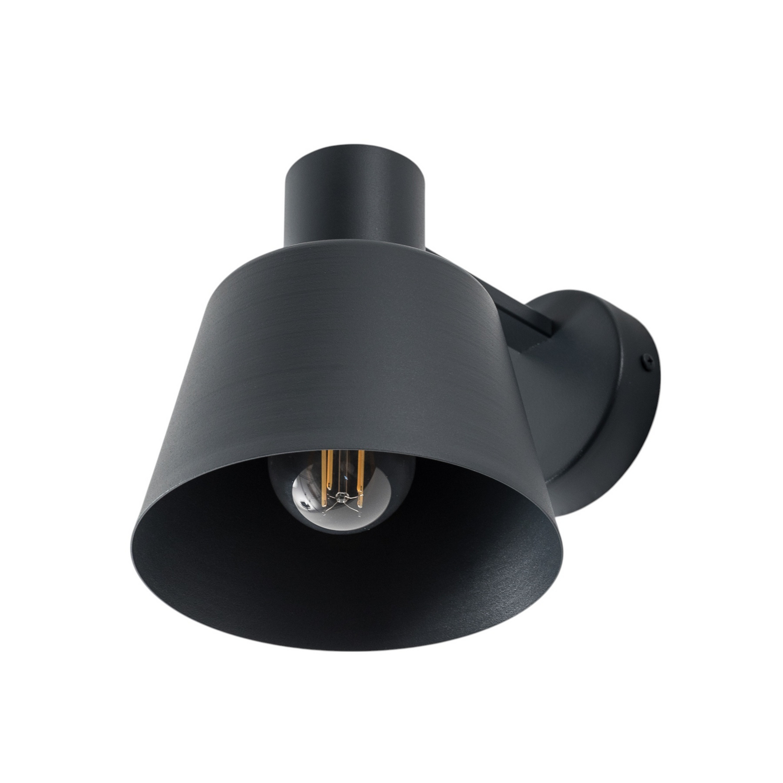 Dunka wall light, anthracite, 1-bulb, steel, height 17 cm