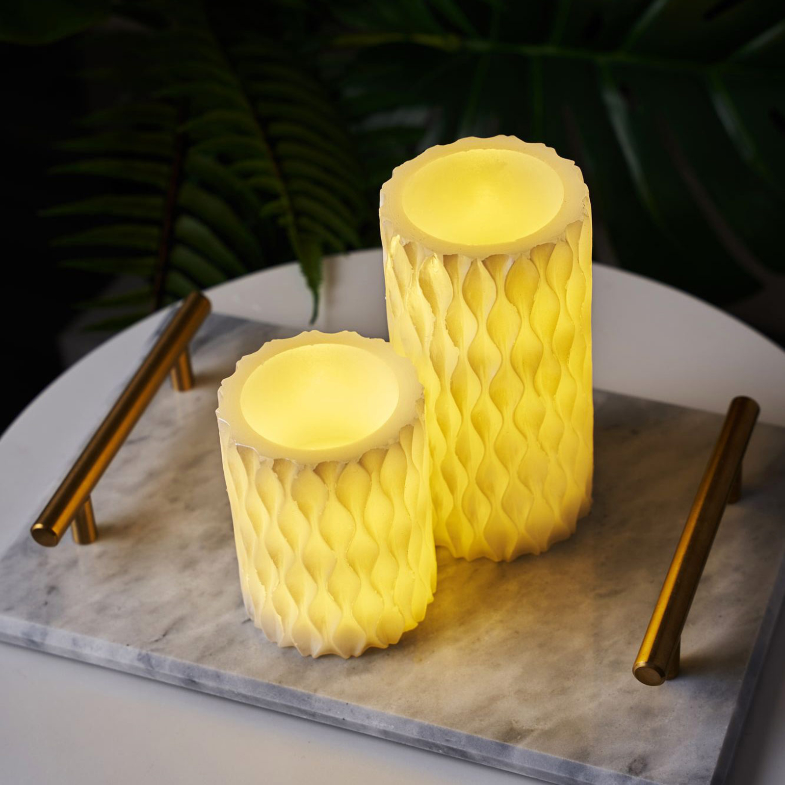 Pauleen Cosy Pearl Candle LED candle set of 2