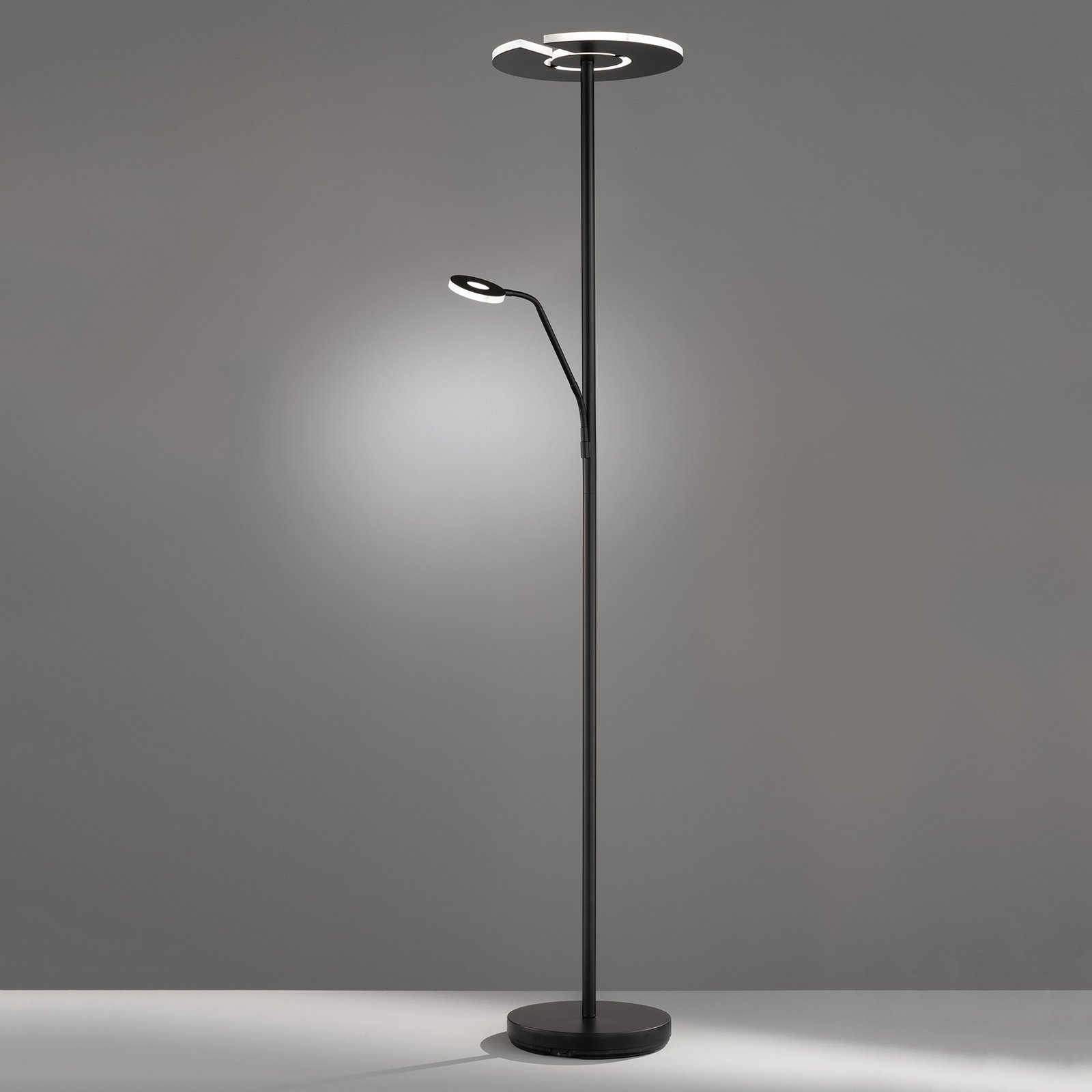 LED floor lamp Dent 180 cm, metal CCT, 2-bulb