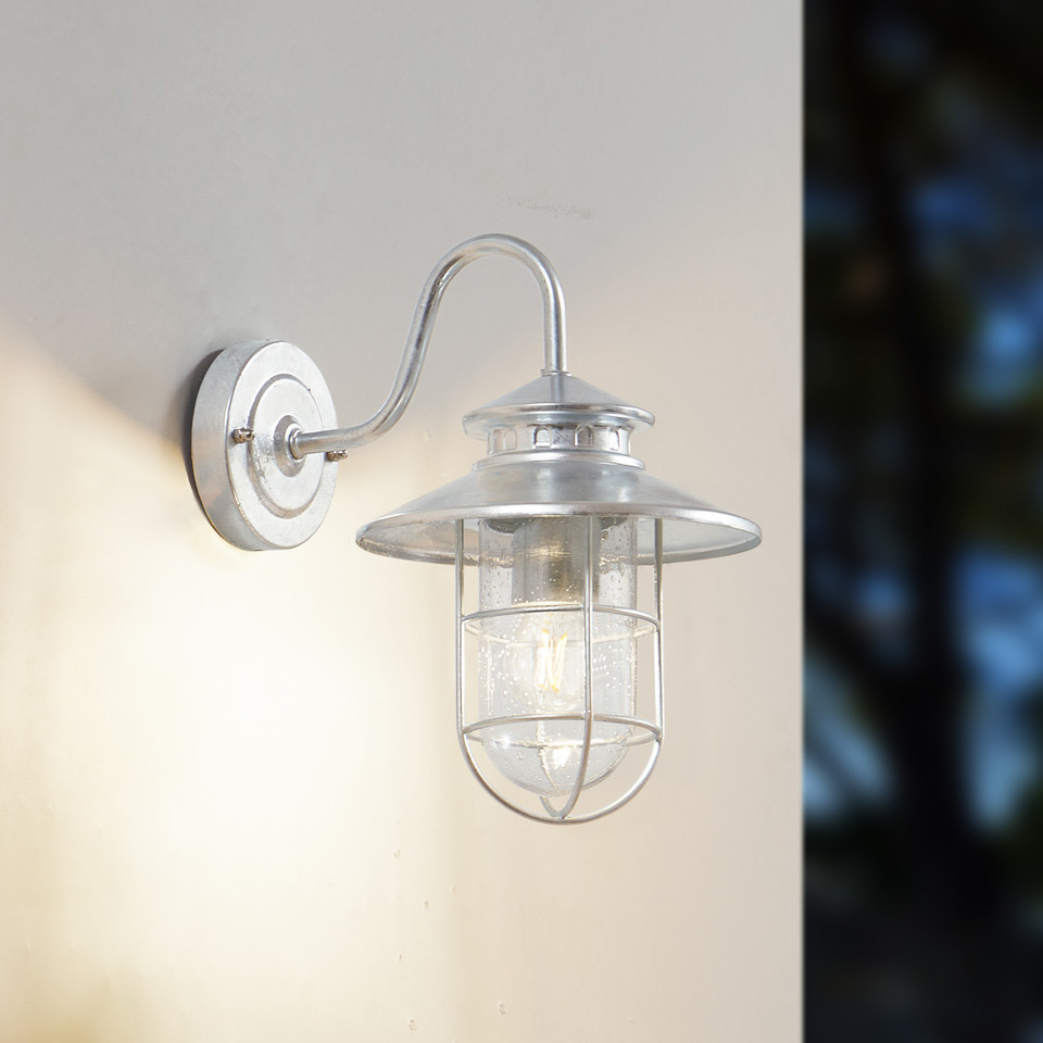 Lindby Naleta utomhusvägglampa, metallisk från Lindby