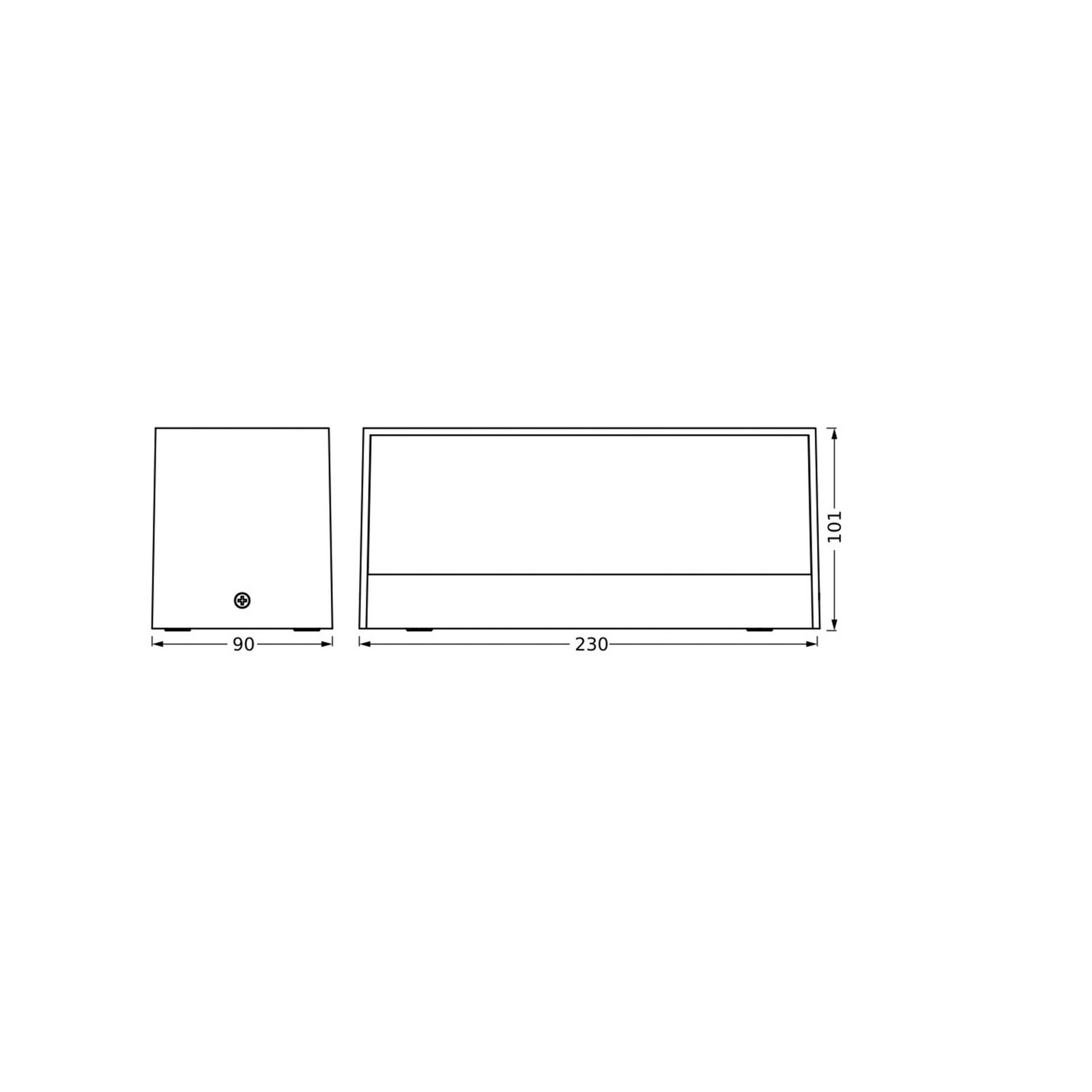 OSRAM applique da esterni LED ENDURA STYLE IDRI, grigio scuro, IP65