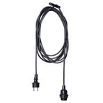 Portalámpara E27 con cable Ute, 2,5 m, negro