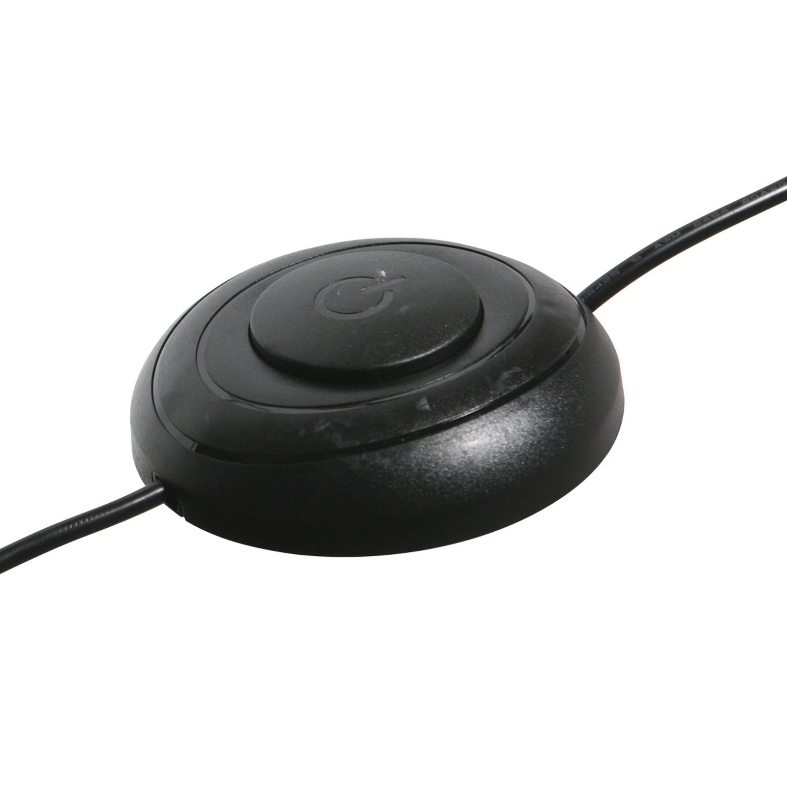 lámpara LED arqueada Ringlux, negro/dorado, metal, CCT, atenuable