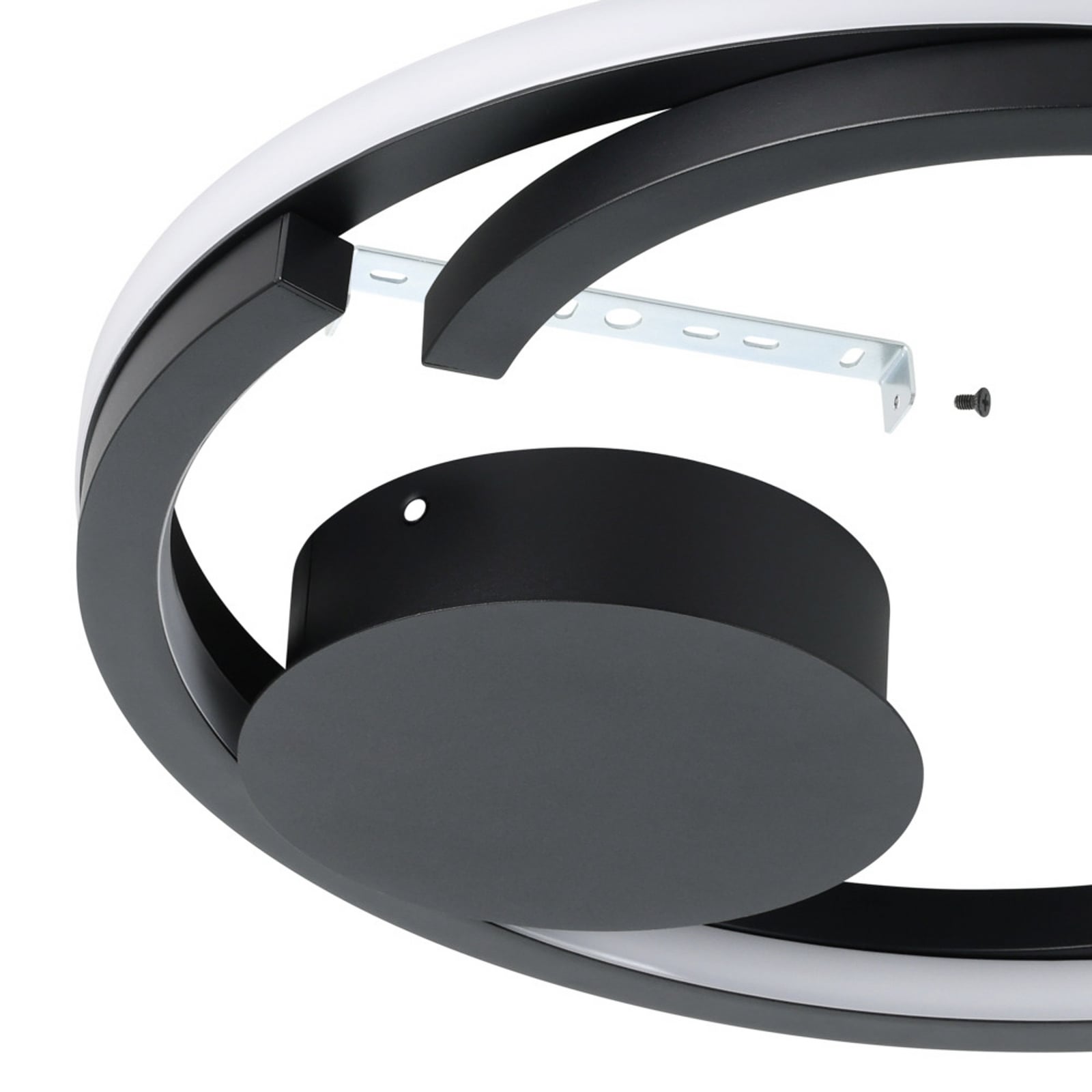 EGLO LED plafondlamp MEZZOMONTE, zwart, Ø 48 cm, CCT
