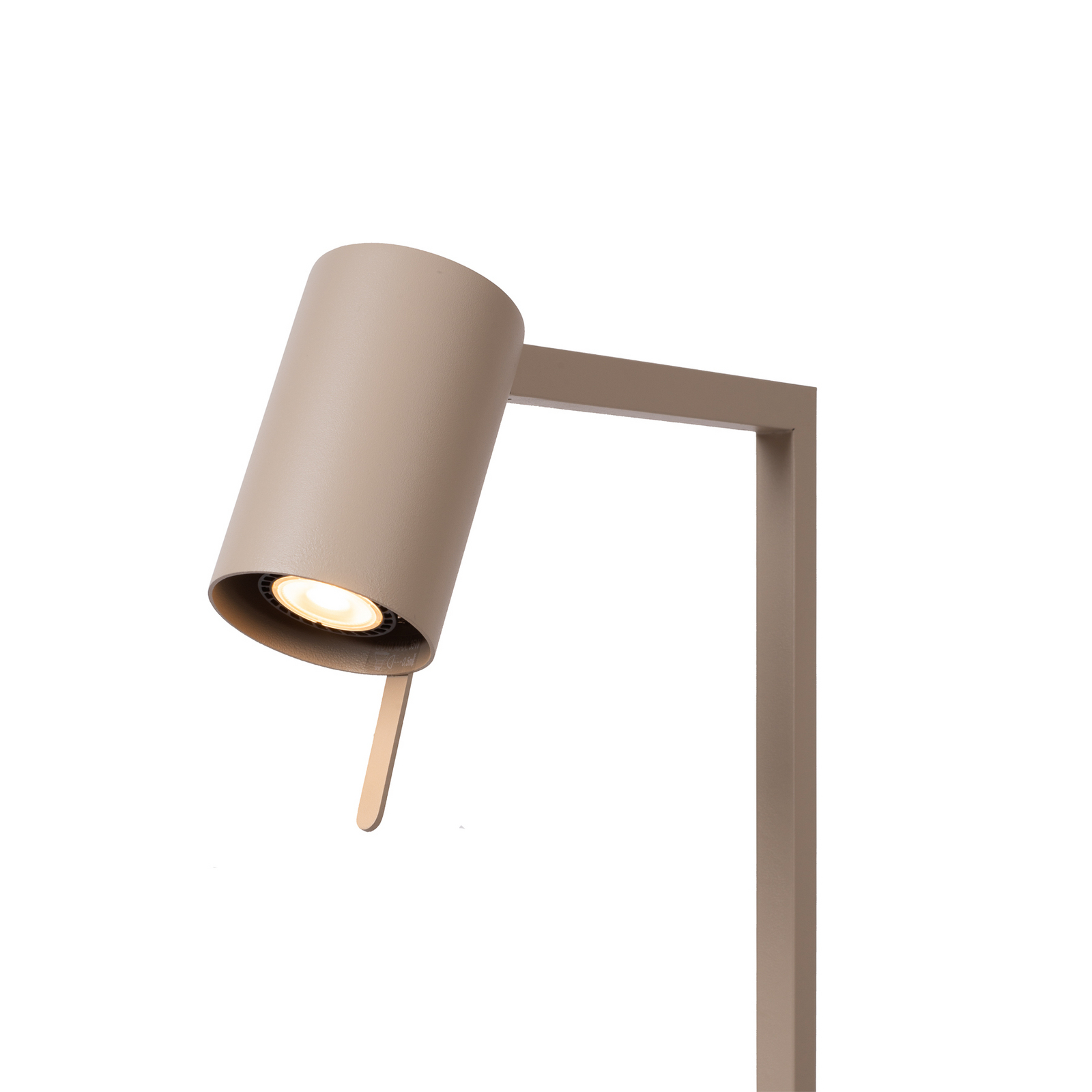 Vloerlamp Lesley, taupe, hoogte 130 cm, metaal