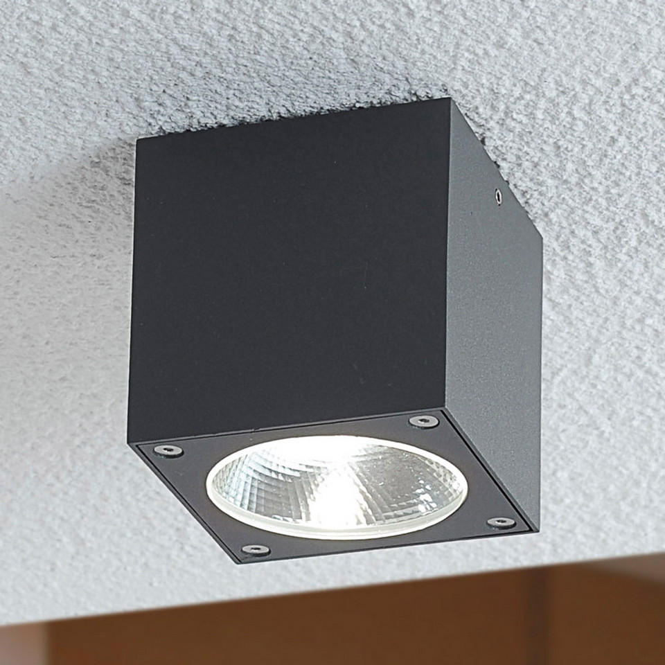 Lucande Cordy LED Utomhus Takspot, svart från Lucande