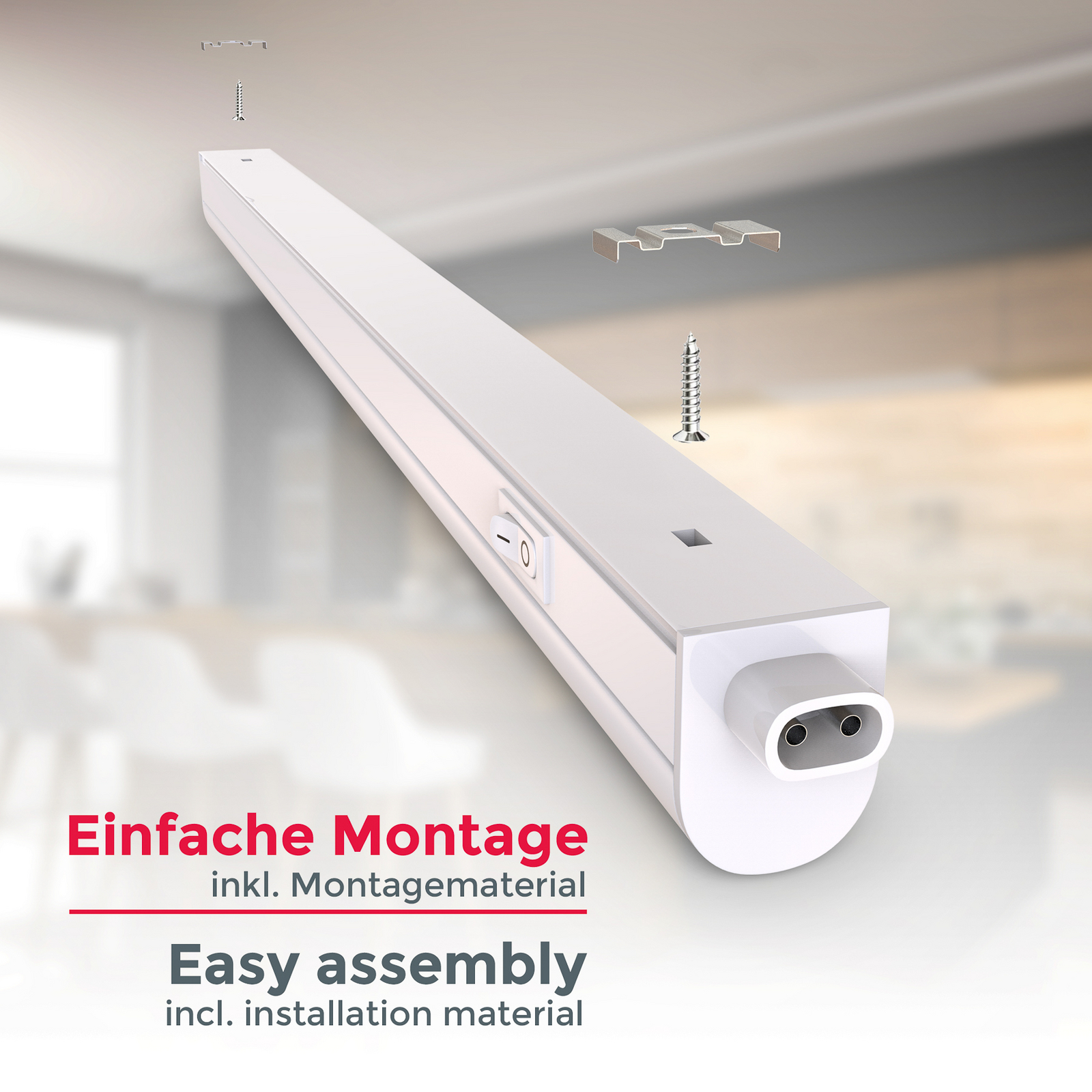 LED meubelverlichting June, wit, lengte 57,3 cm, 4.000 K LED meubelverlichting June, wit, lengte 57,3 cm, 4.000 K