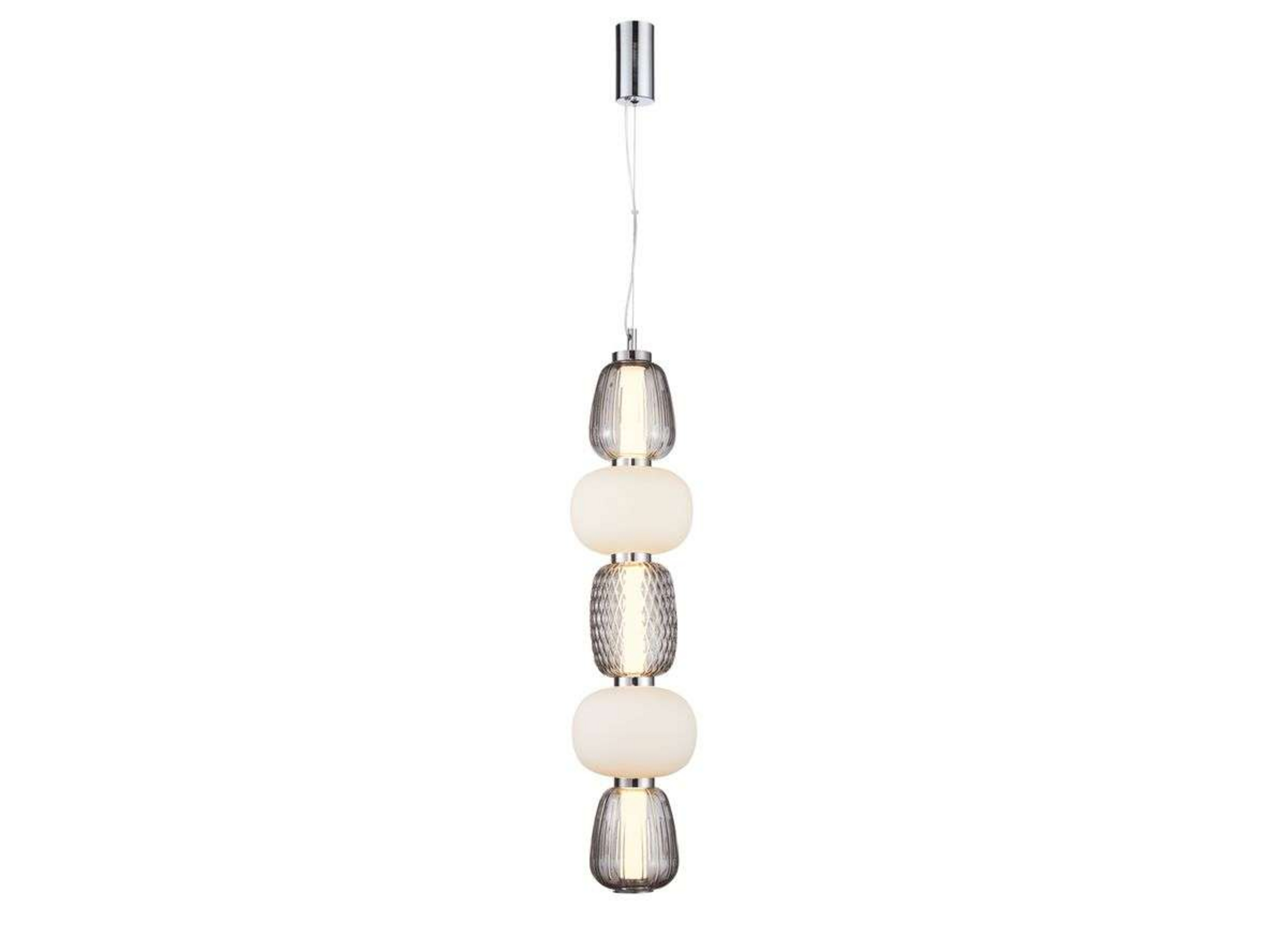 Pearl 5 Taklampa Grey/Opal/Chrome - Loom Design