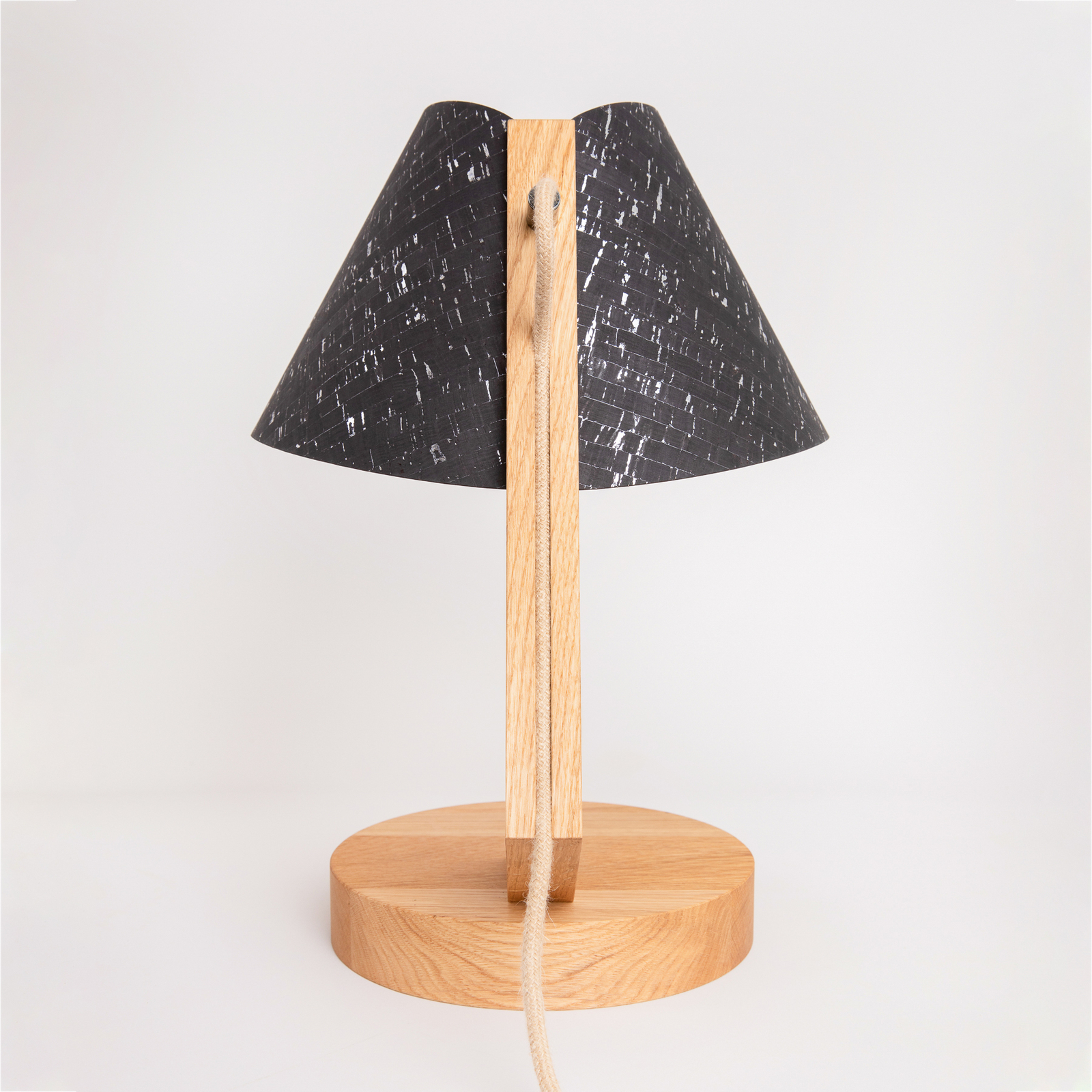 ALMUT 1411 table lamp curved Ø 23 cm cork