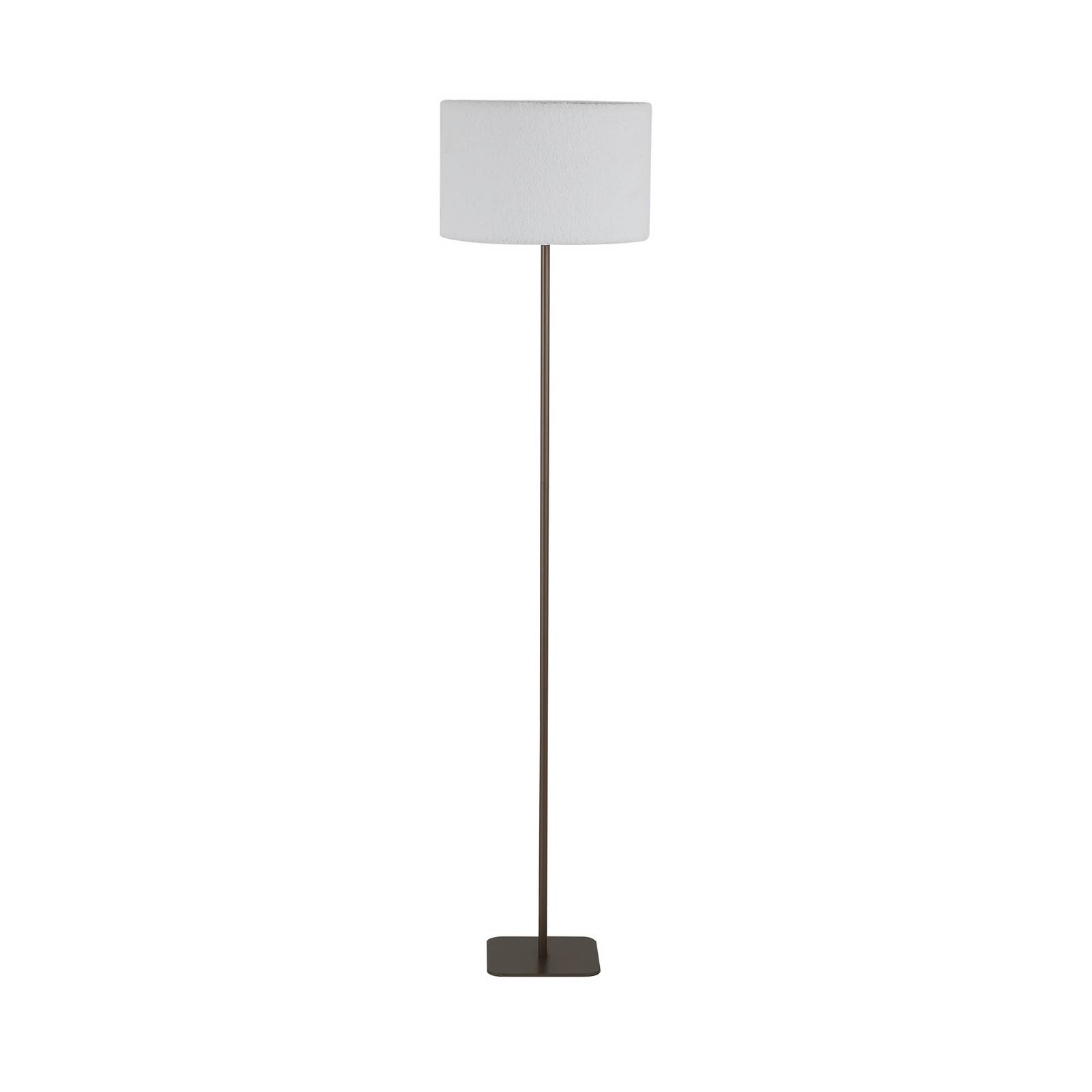 Stehleuchte Chelsea, braun/weiß, Höhe 150 cm, Metall/Stoff