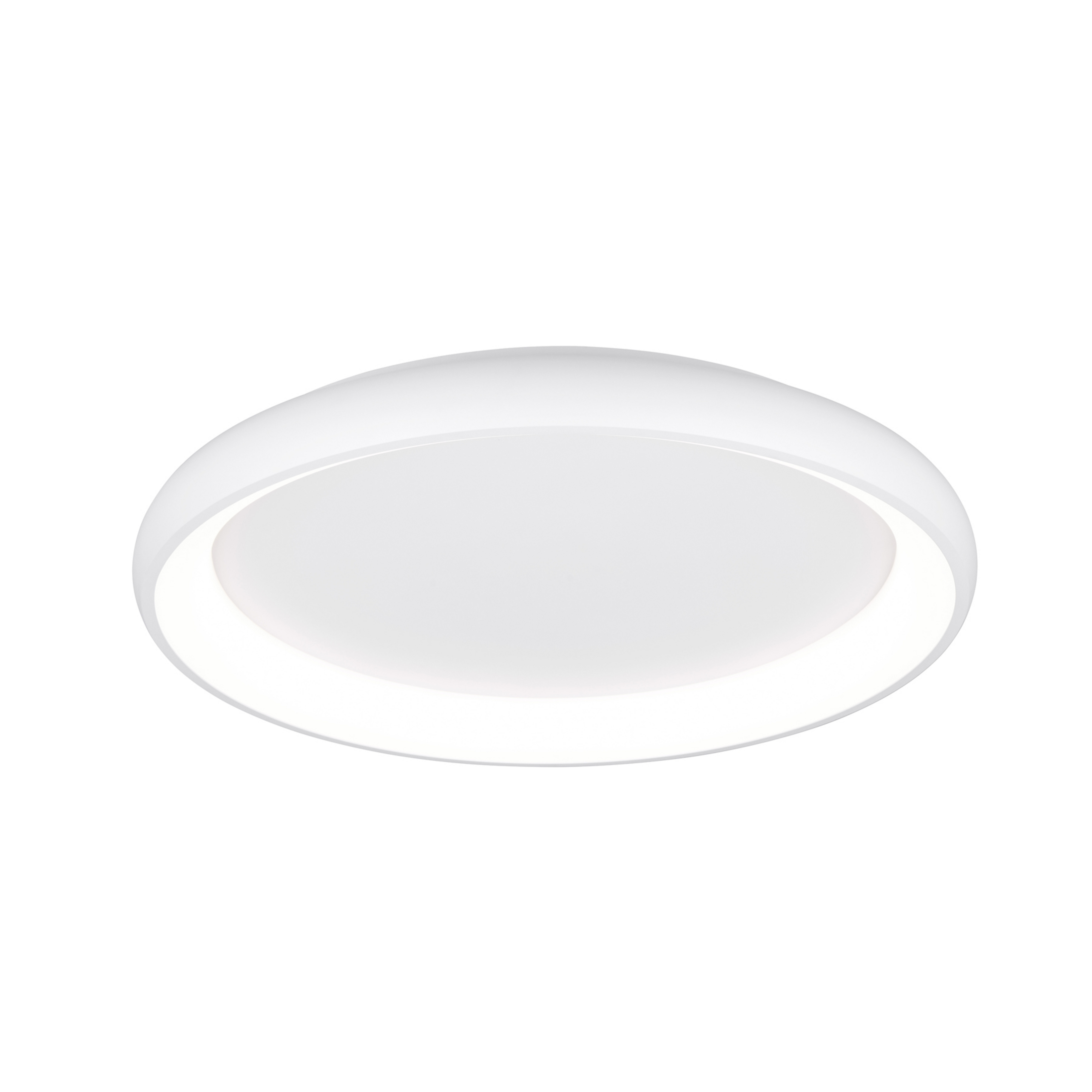 Plafoniera Cardona, Ø 75 cm, bianco opaco, metallo, CCT
