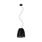 Candeeiro suspenso Twist, faia, preto, 150 cm