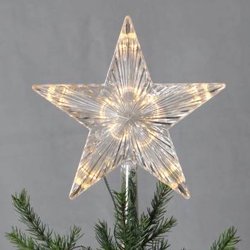 Czubek drzewa LED Topsy z plastikową gwiazdą