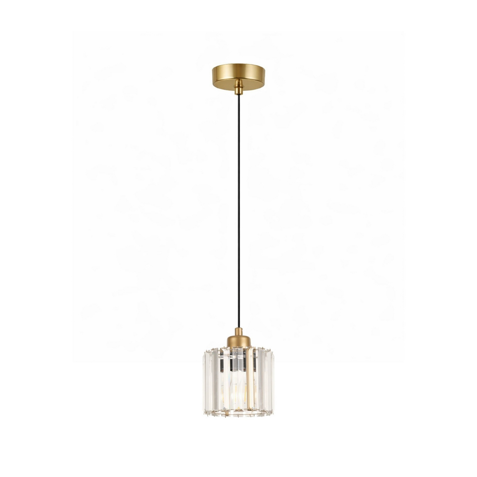 Yakops pendant light, gold-coloured, Ø 13 cm, glass/metal, E27 Yakops pendant light, gold-coloured, Ø 13 cm, glass/metal, E27
