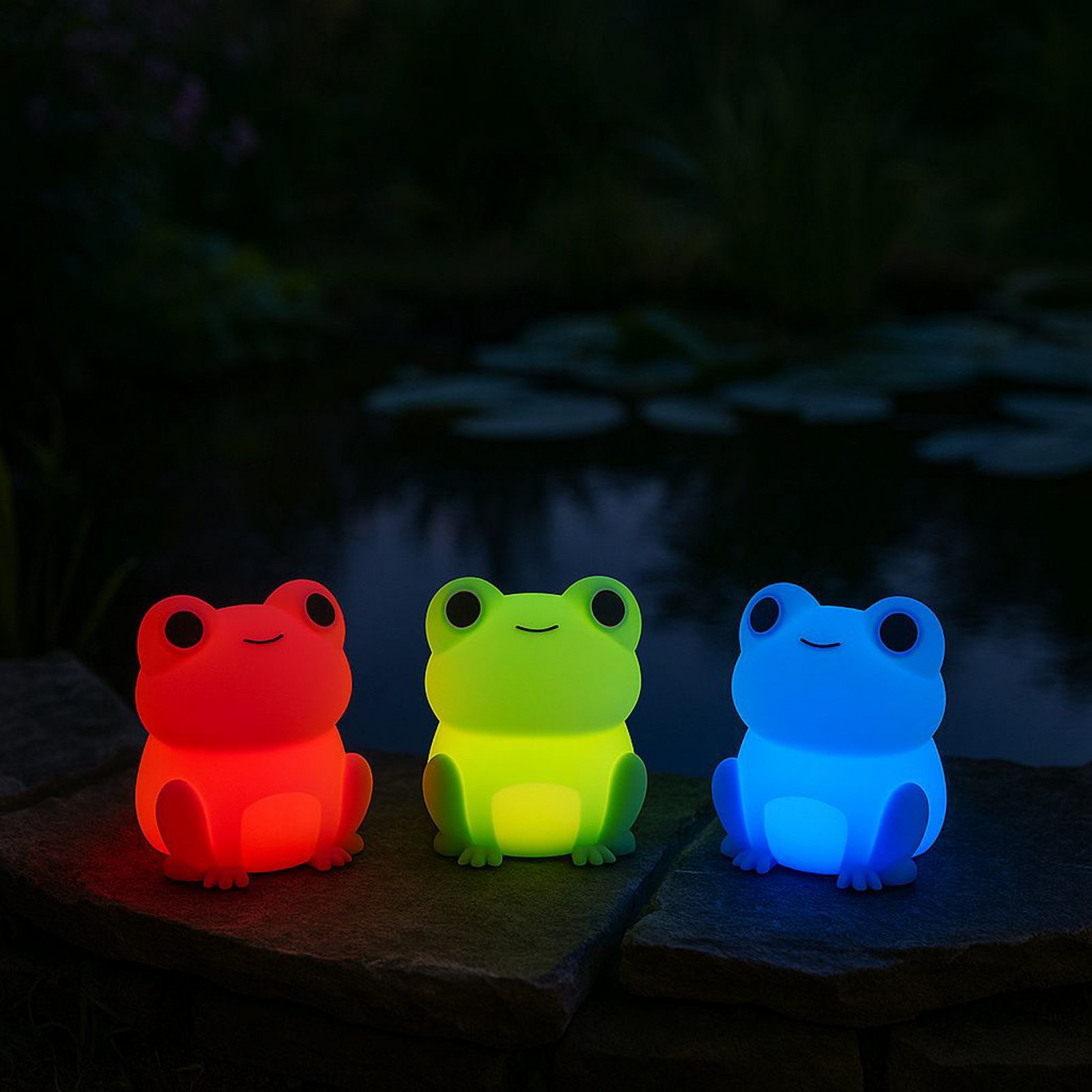 Lanterna cu baterie LED Willi, verde, înălțime 11 cm, silicon