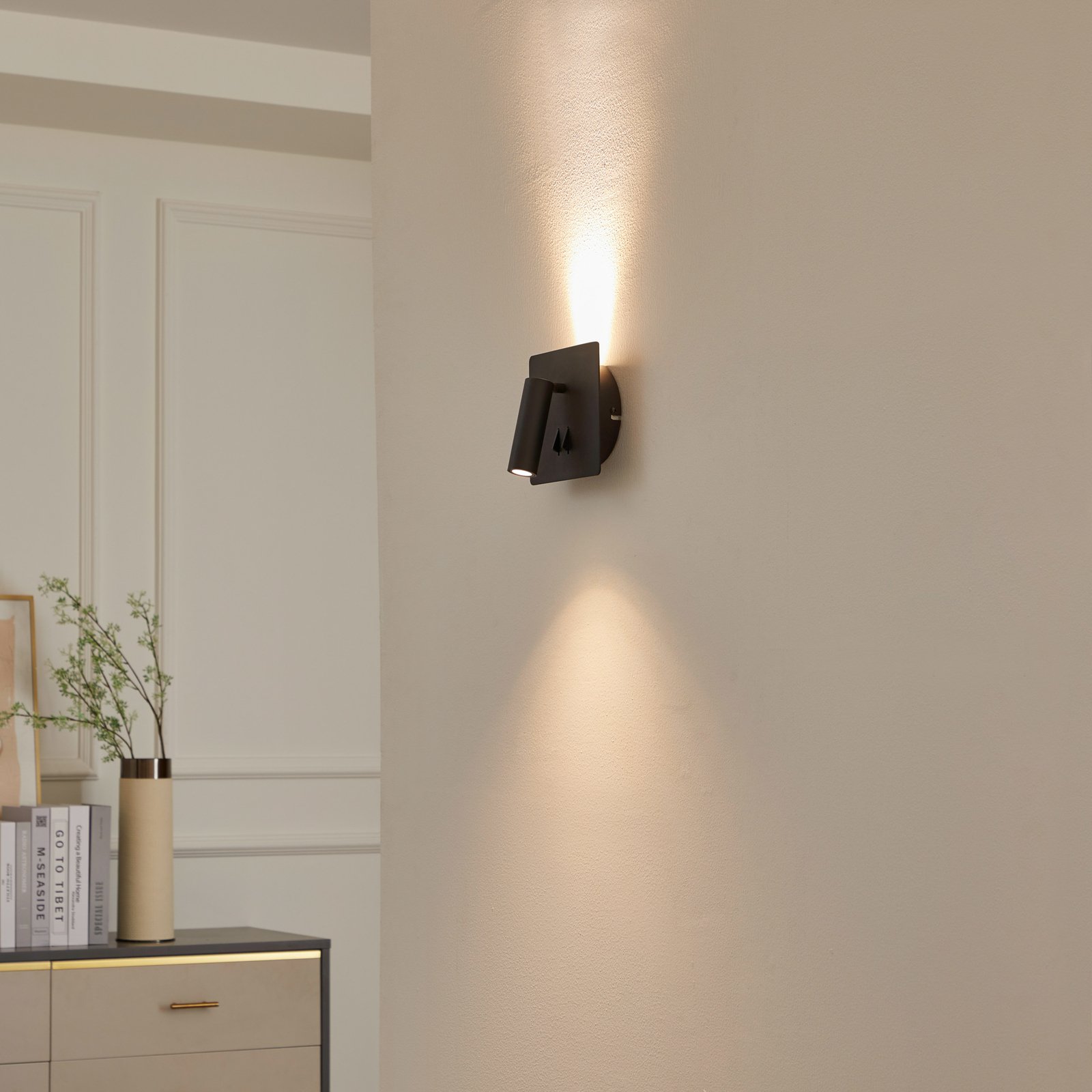 Magya LED 2 SquareWall Lamp Black - Lucande