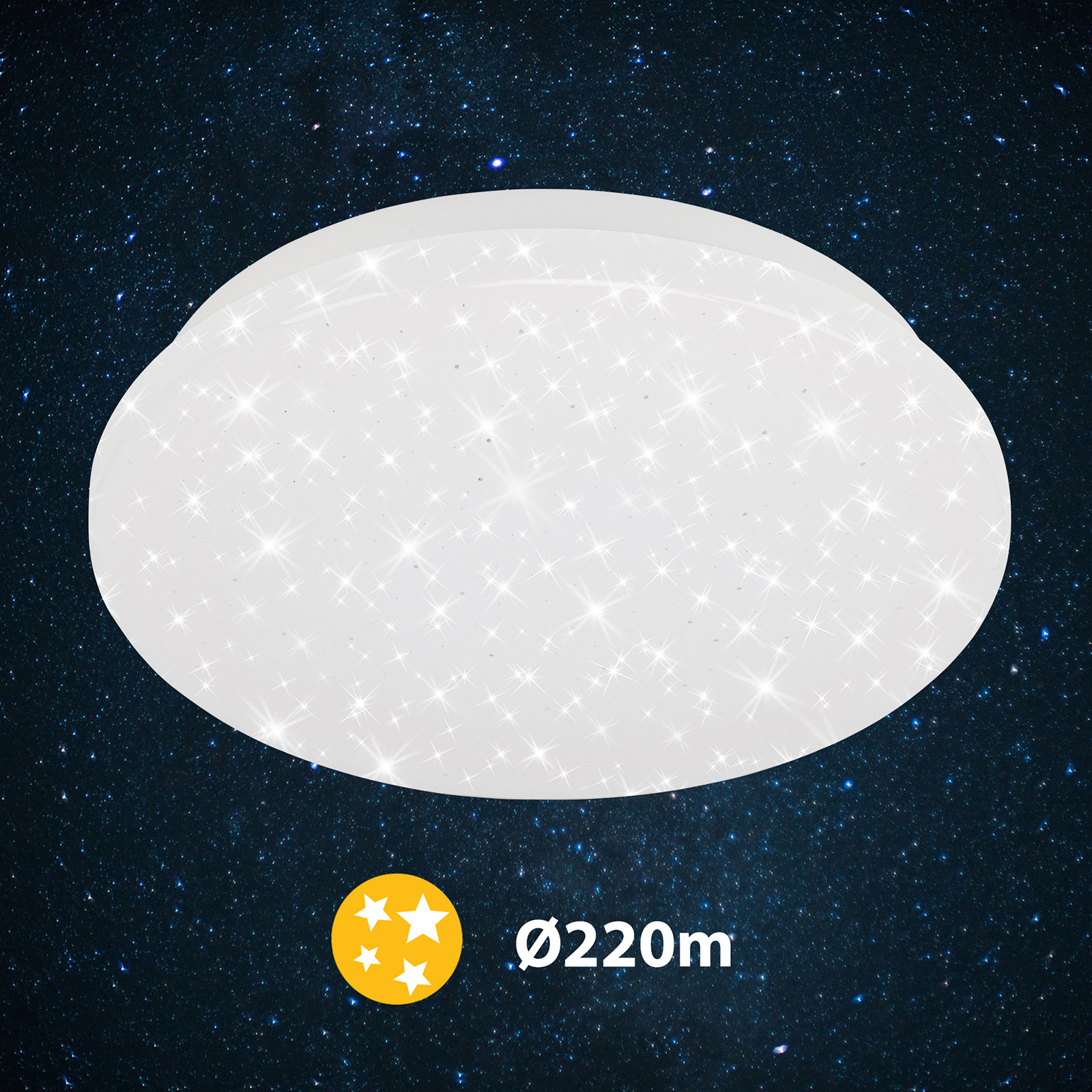 Brilonger 3388-016 LED ceiling light starry sky 22 cm, for Living / Dining Room, metal, plastic, 8 W, energy efficiency: A+, H: 5 cm