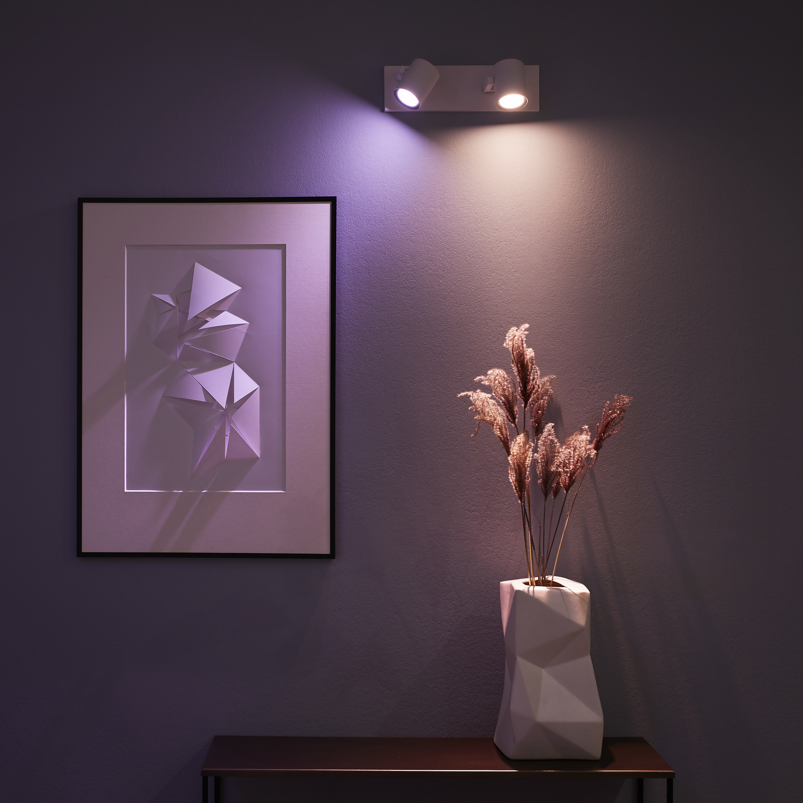 Philips Hue LED-kattovalaisin Argenta, valkoinen, 2 valoa RGB CCT