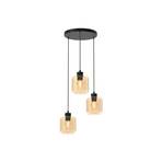Hanglamp Sombra, amber, 3-lamps, rond