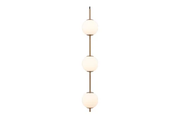 Audrey 3 Pendant Brass/White Opal - UMAGE